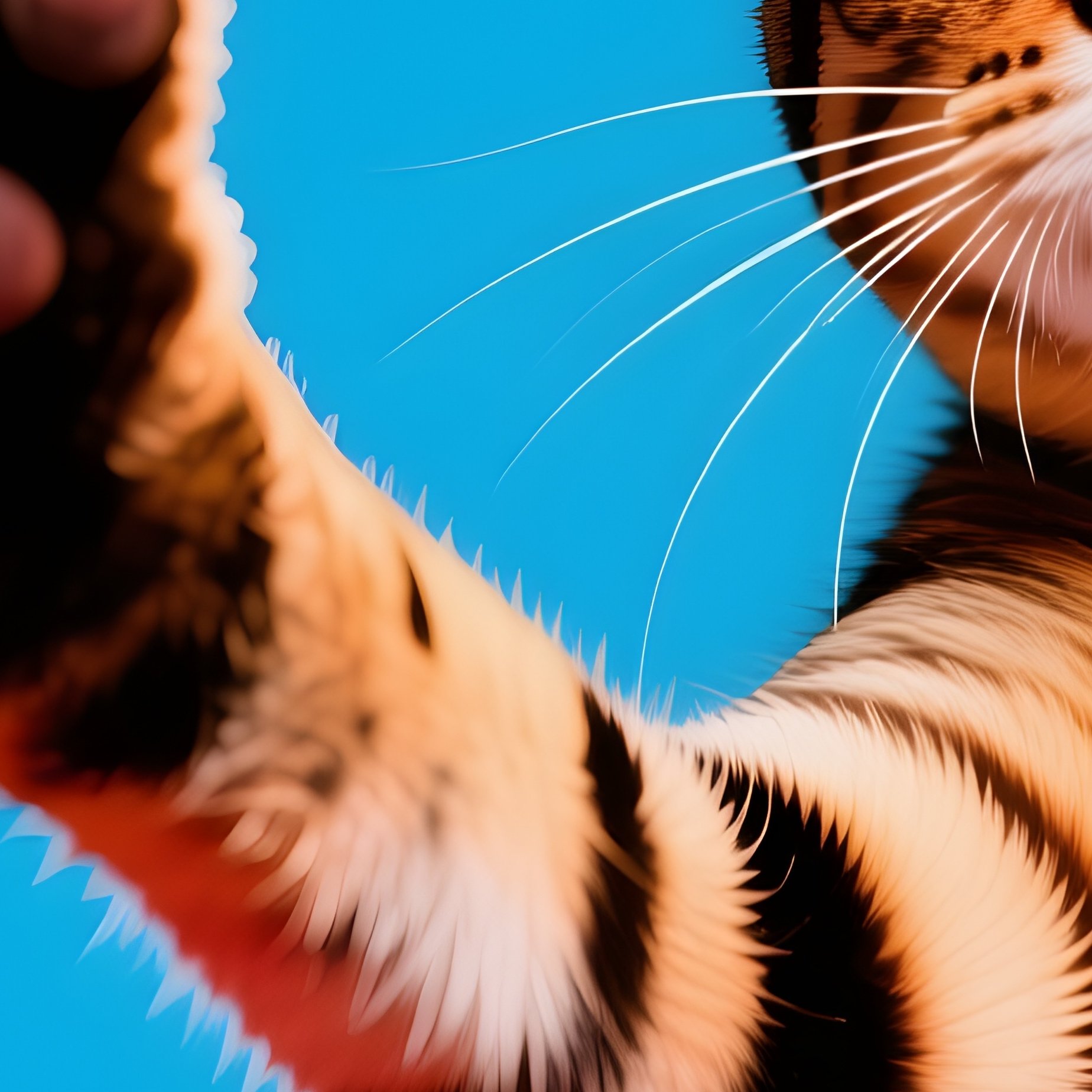 Ocicat Cat One Paw Stretched Out Dramatically Abstract - Full Resolution Quality Preview