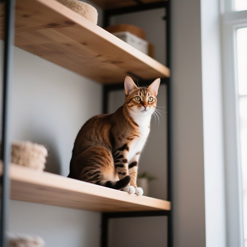 Ocicat Cat Perched High Shelf