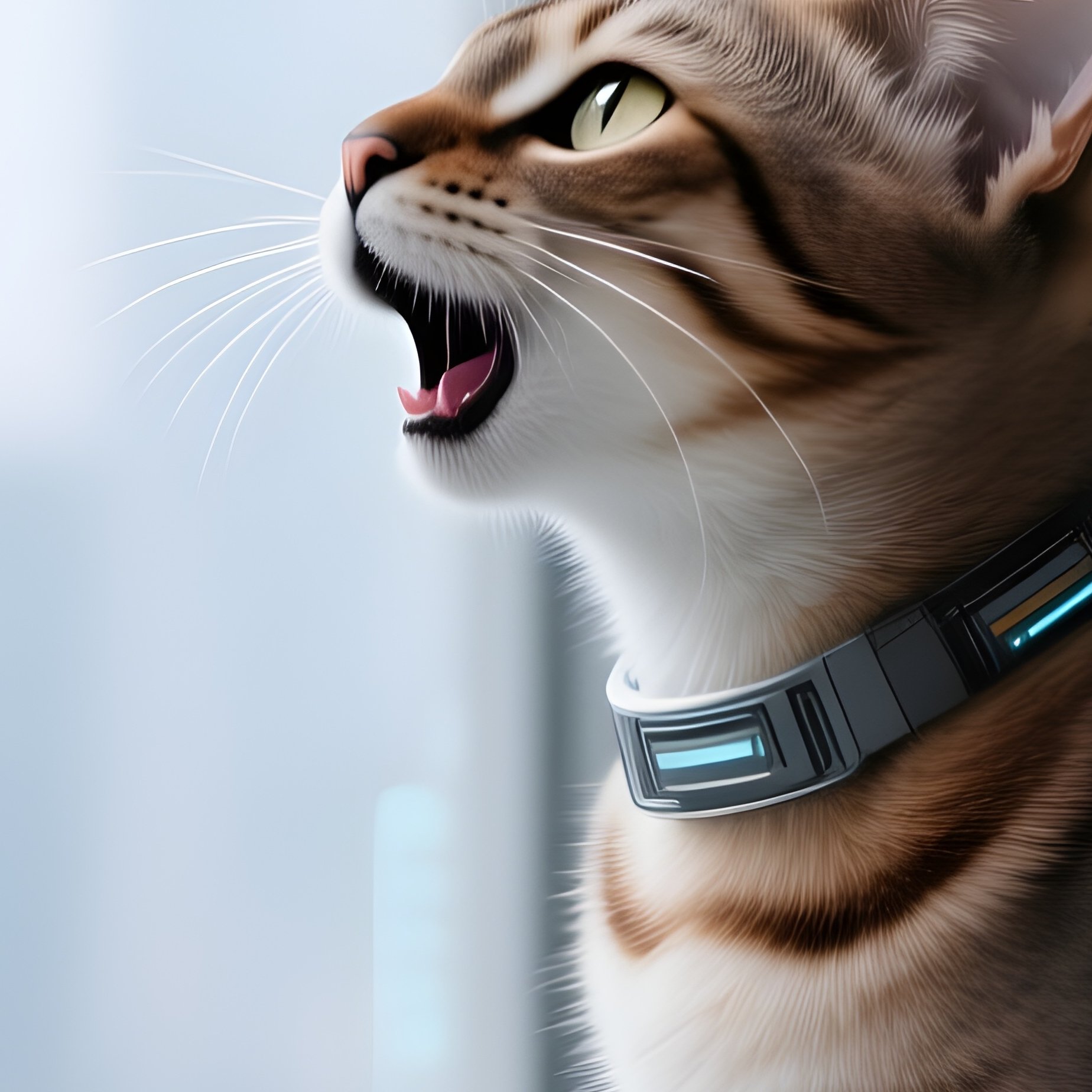 Ocicat Chirping At Birds Through Window Science Fiction - Full Resolution Quality Preview
