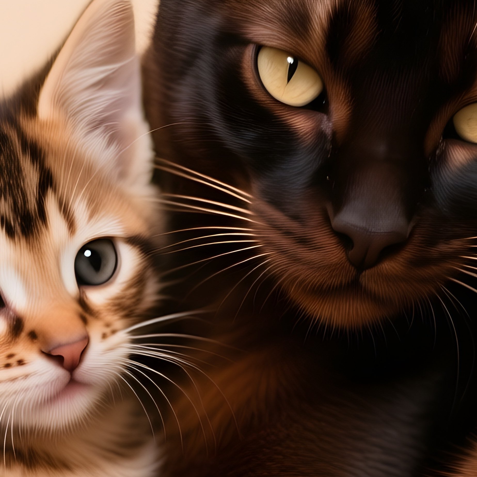 Ocicat Cuddled Up With Another Cat 3 - Full Resolution Quality Preview