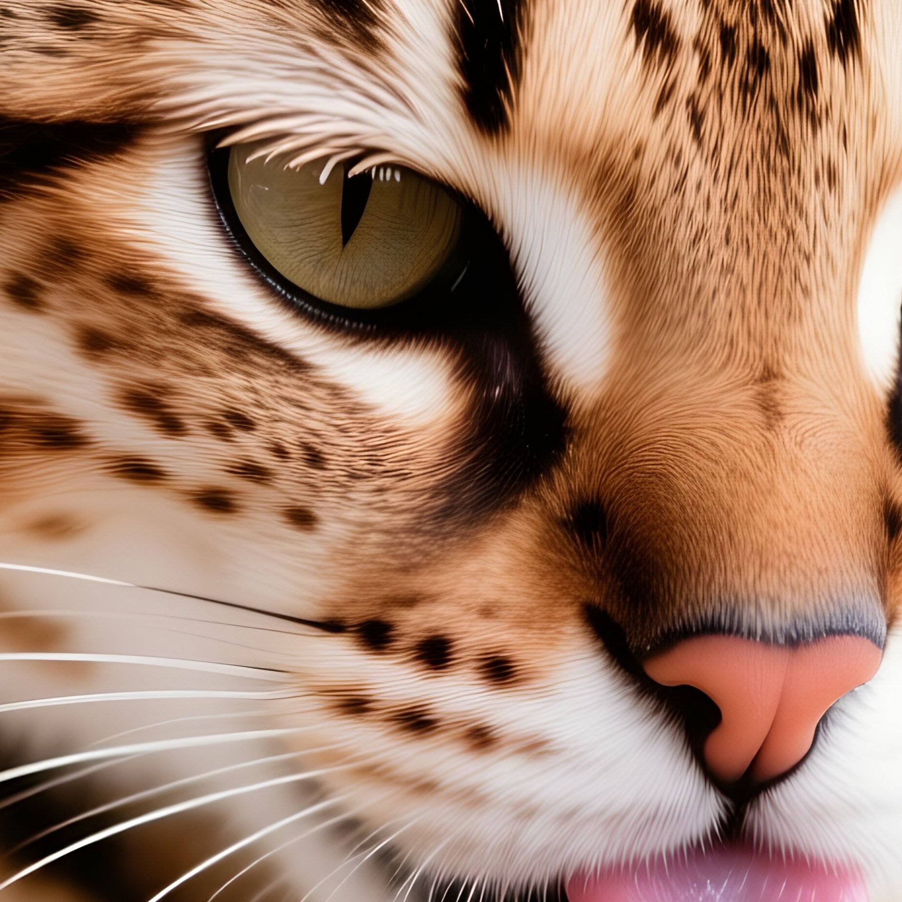 Ocicat Licking Paw Wiping Face - Full Resolution Quality Preview