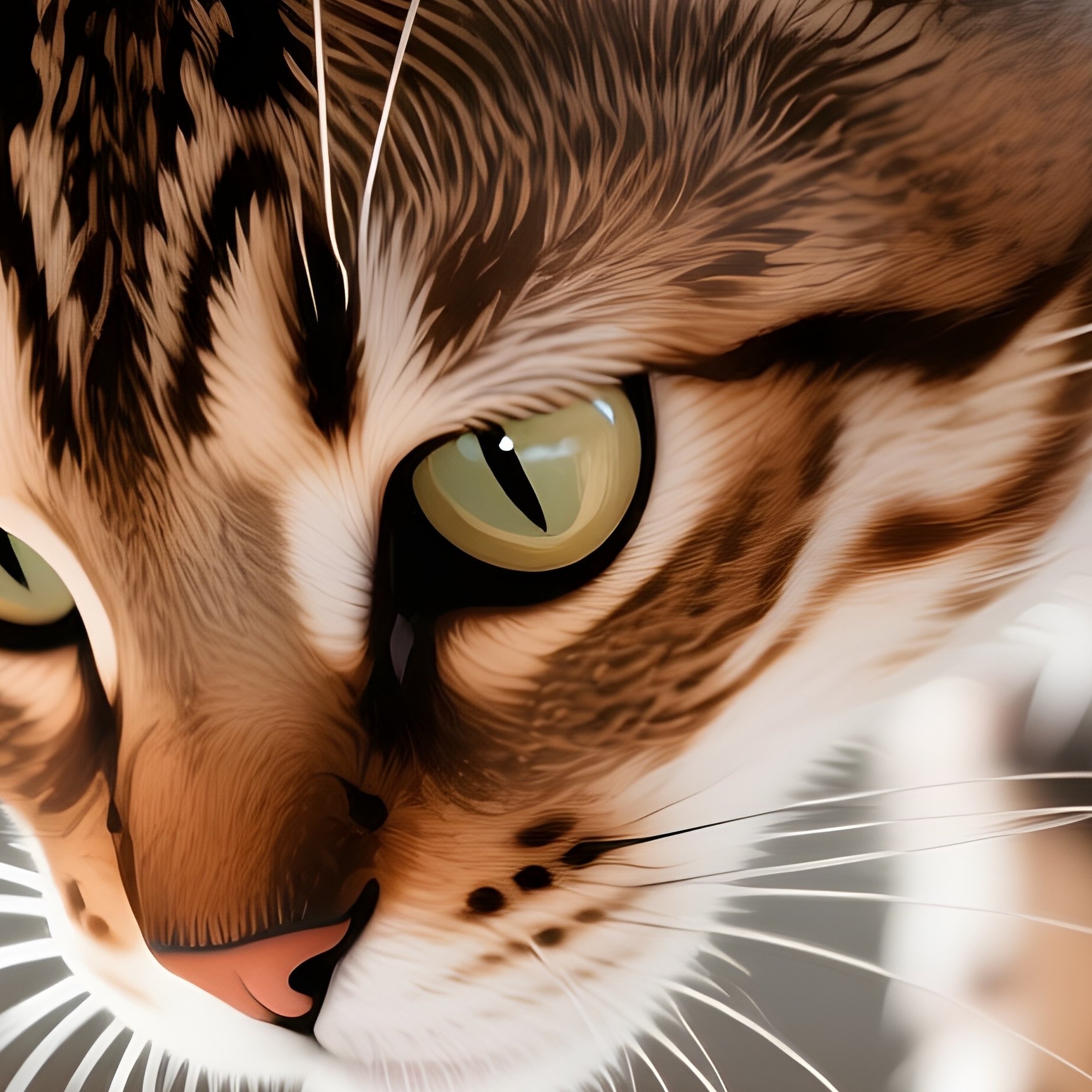 Ocicat Staring At Light Reflection - Full Resolution Quality Preview
