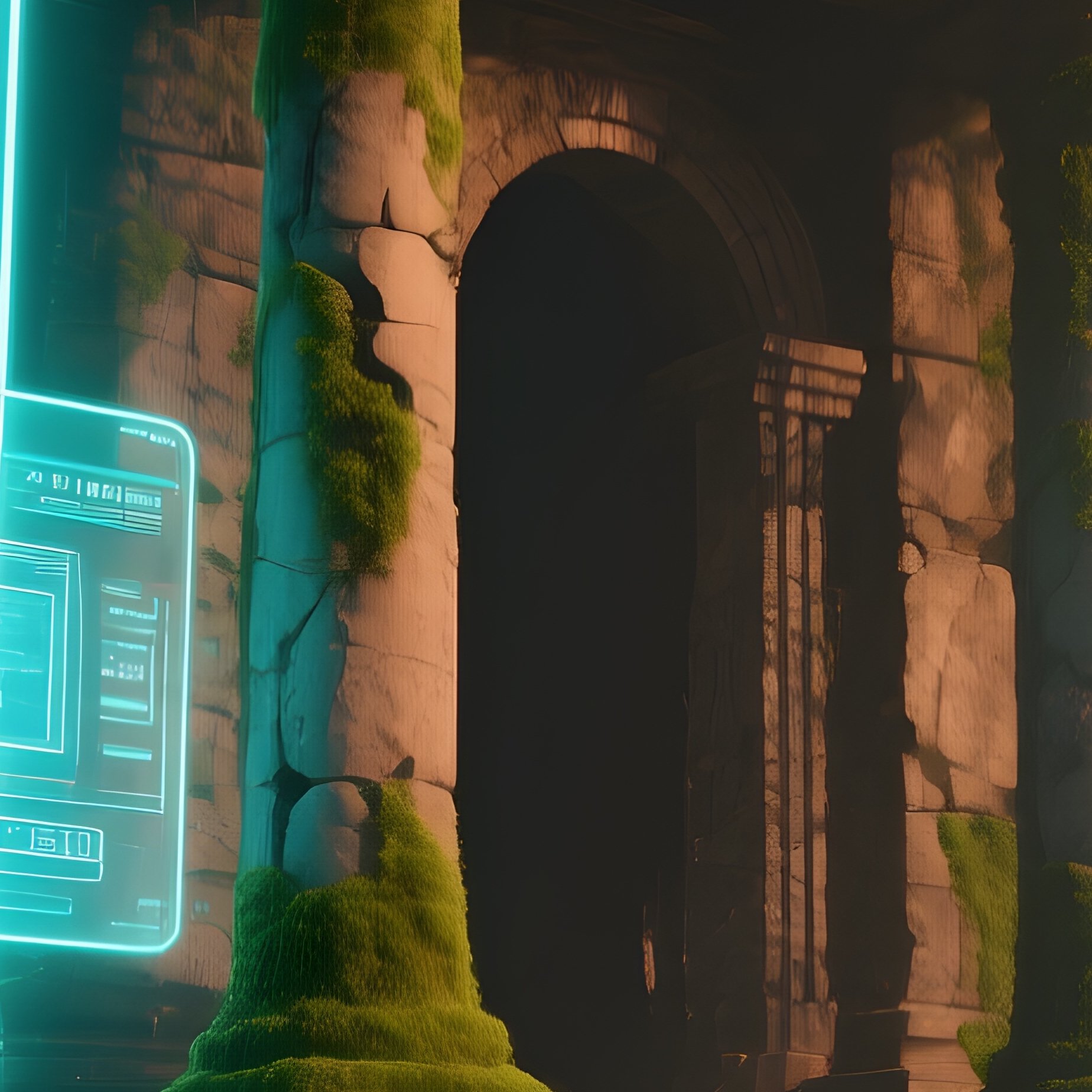 Odd Materials And Textures Ancient And Futuristic Juxtaposition - Full Resolution Quality Preview