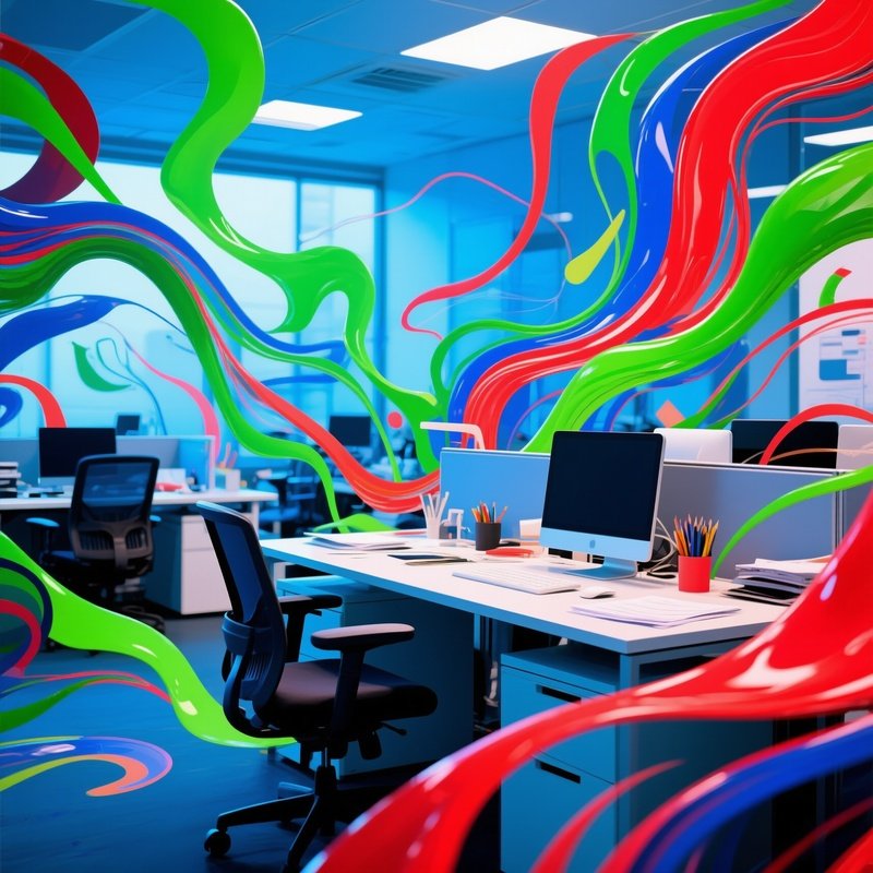 Office Desk With Documents And Coffee