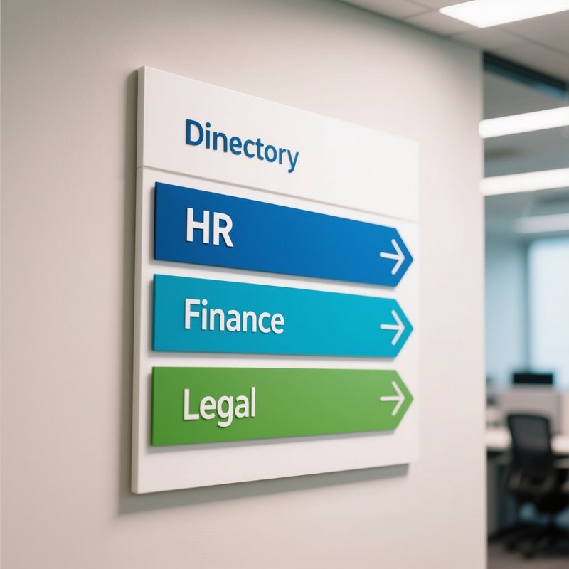 Office Directory Sign With Departments