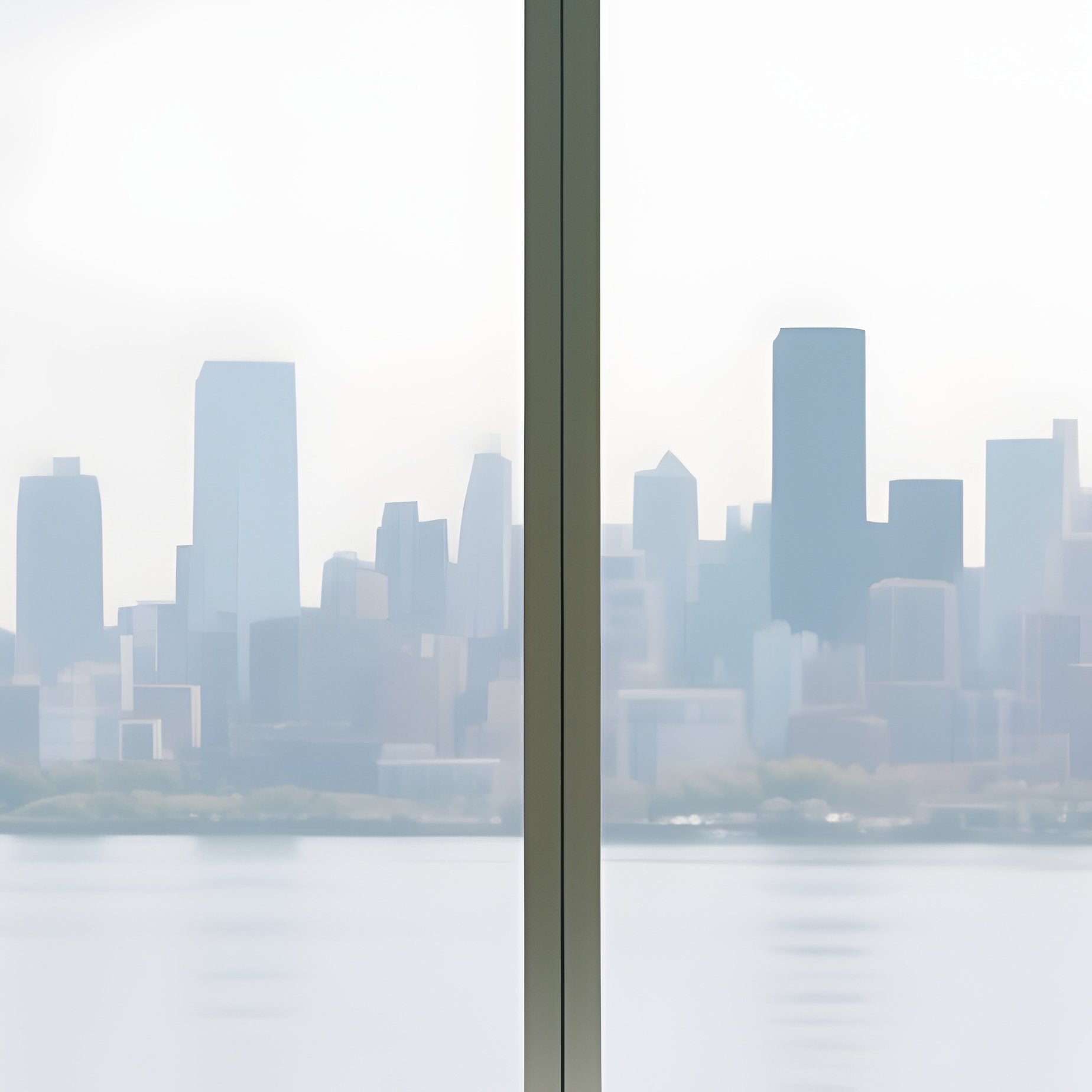 Office With Panoramic City View Still Life - Full Resolution Quality Preview