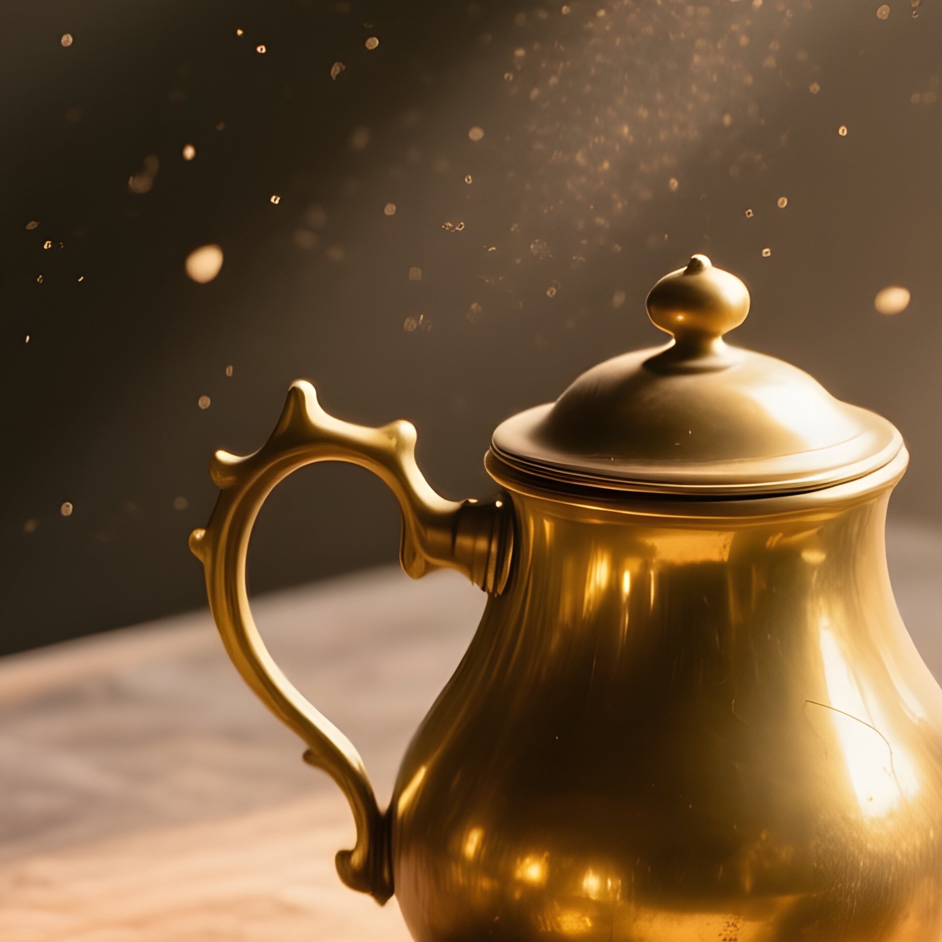 Old Wooden Desk In Sunlit Attic - Full Resolution Quality Preview