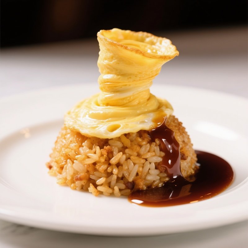 Omurice Football Shaped Fried Rice With Silky Omelet And Demi Glace