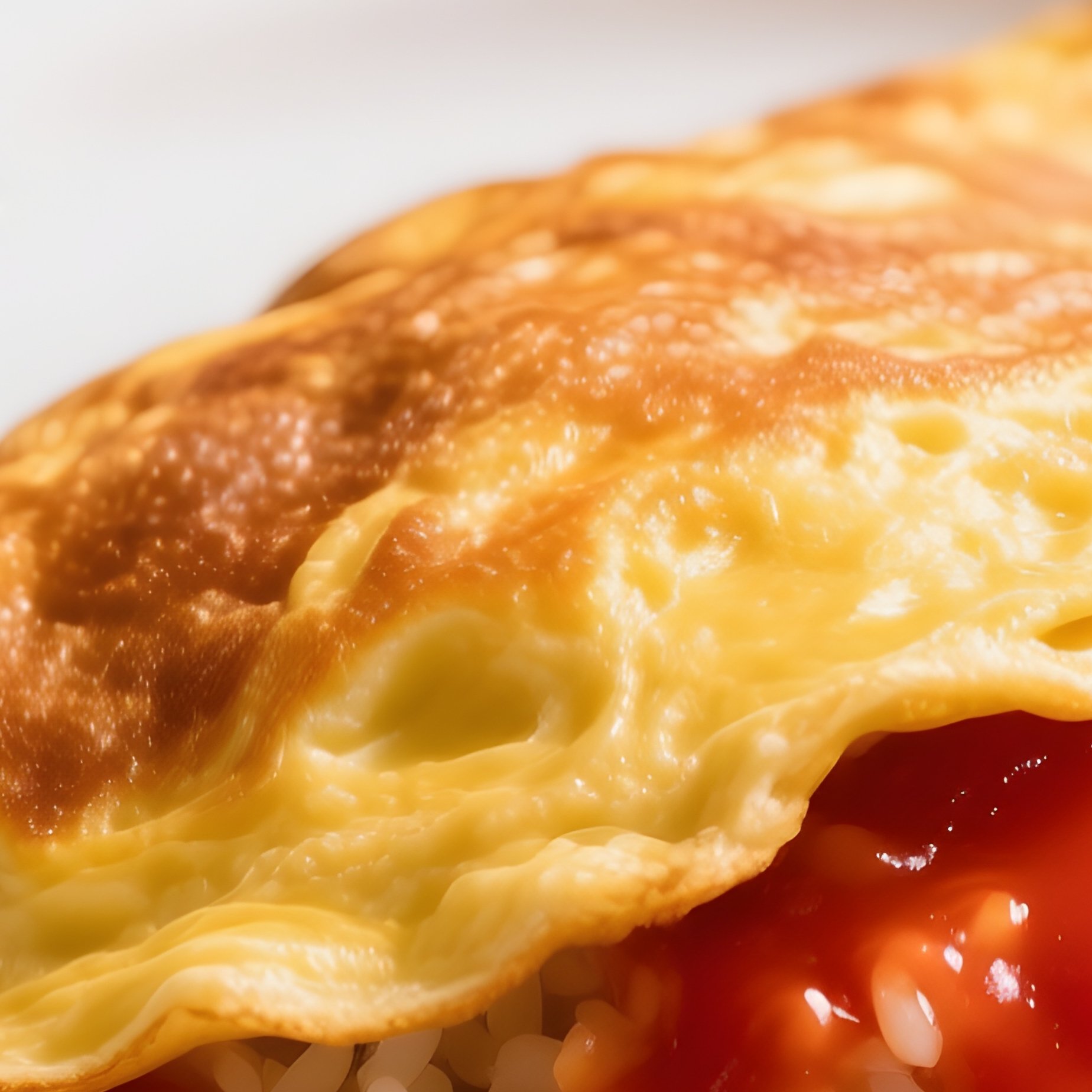 Omurice Omelet Filled With Ketchup Seasoned Rice - Full Resolution Quality Preview