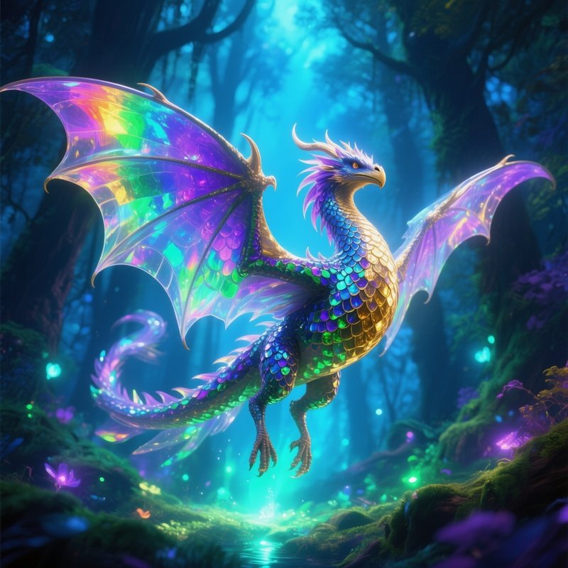 Opals Multicolor Fantasy Creature