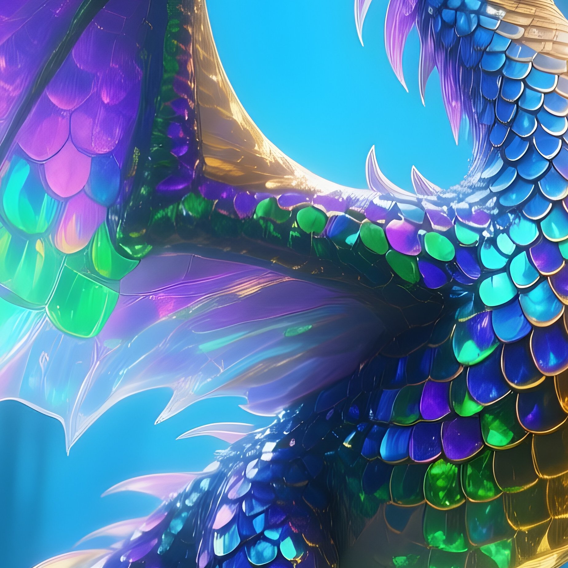 Opals Multicolor Fantasy Creature - Full Resolution Quality Preview