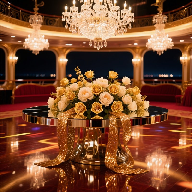 Opulent Cruise Ship Ballroom