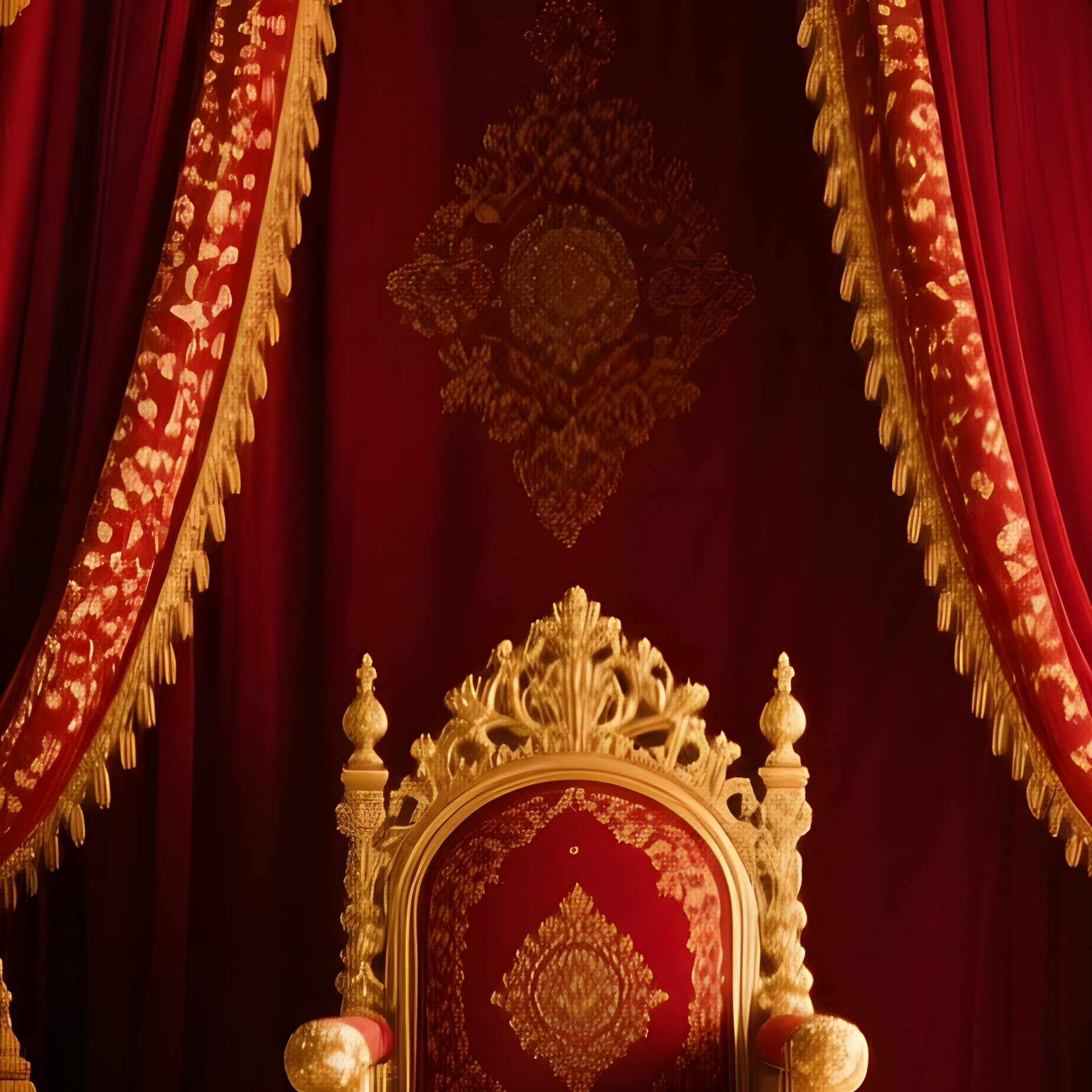 Opulent Indian Palace Throne Room - Full Resolution Quality Preview
