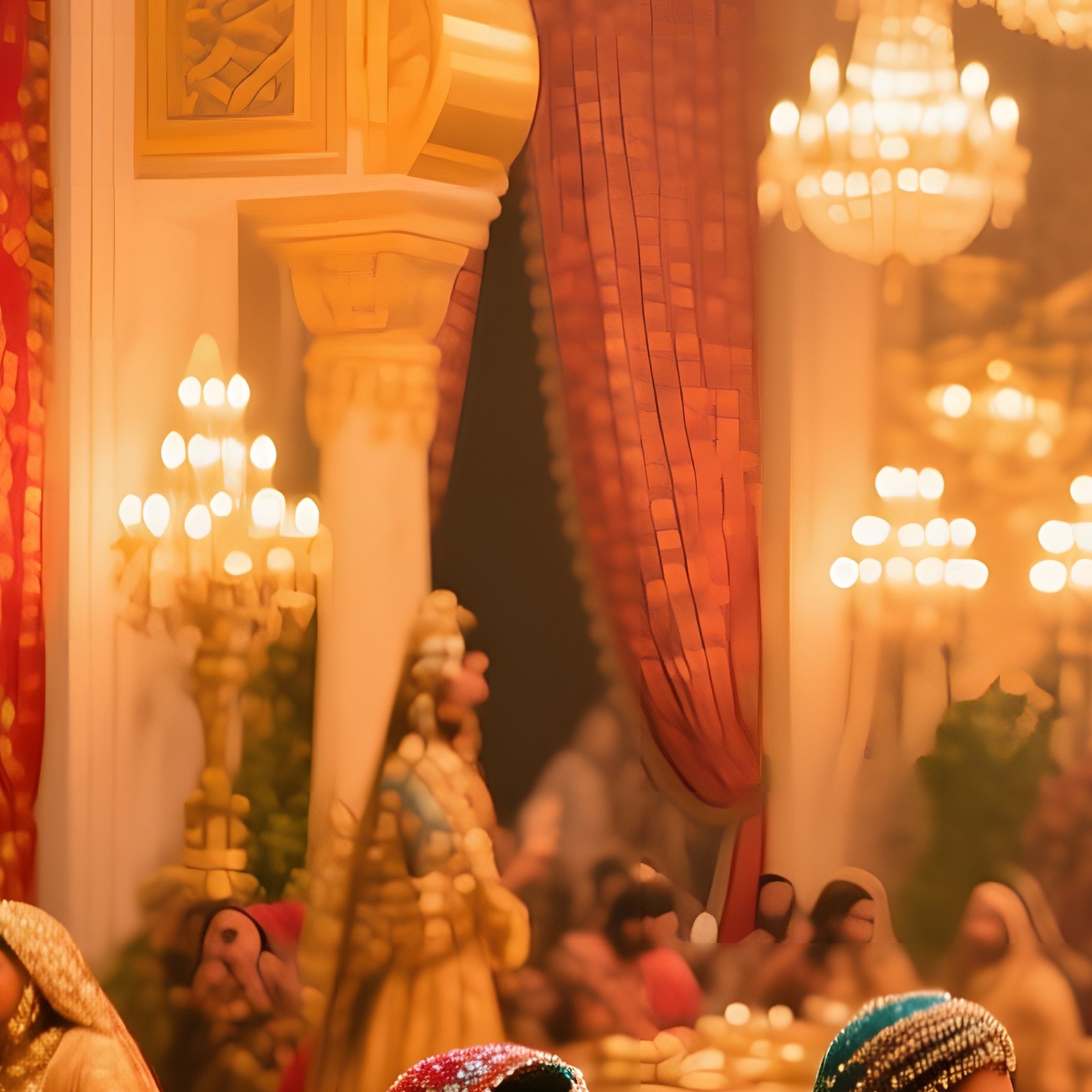 Opulent Mughal Banquet Hall - Full Resolution Quality Preview