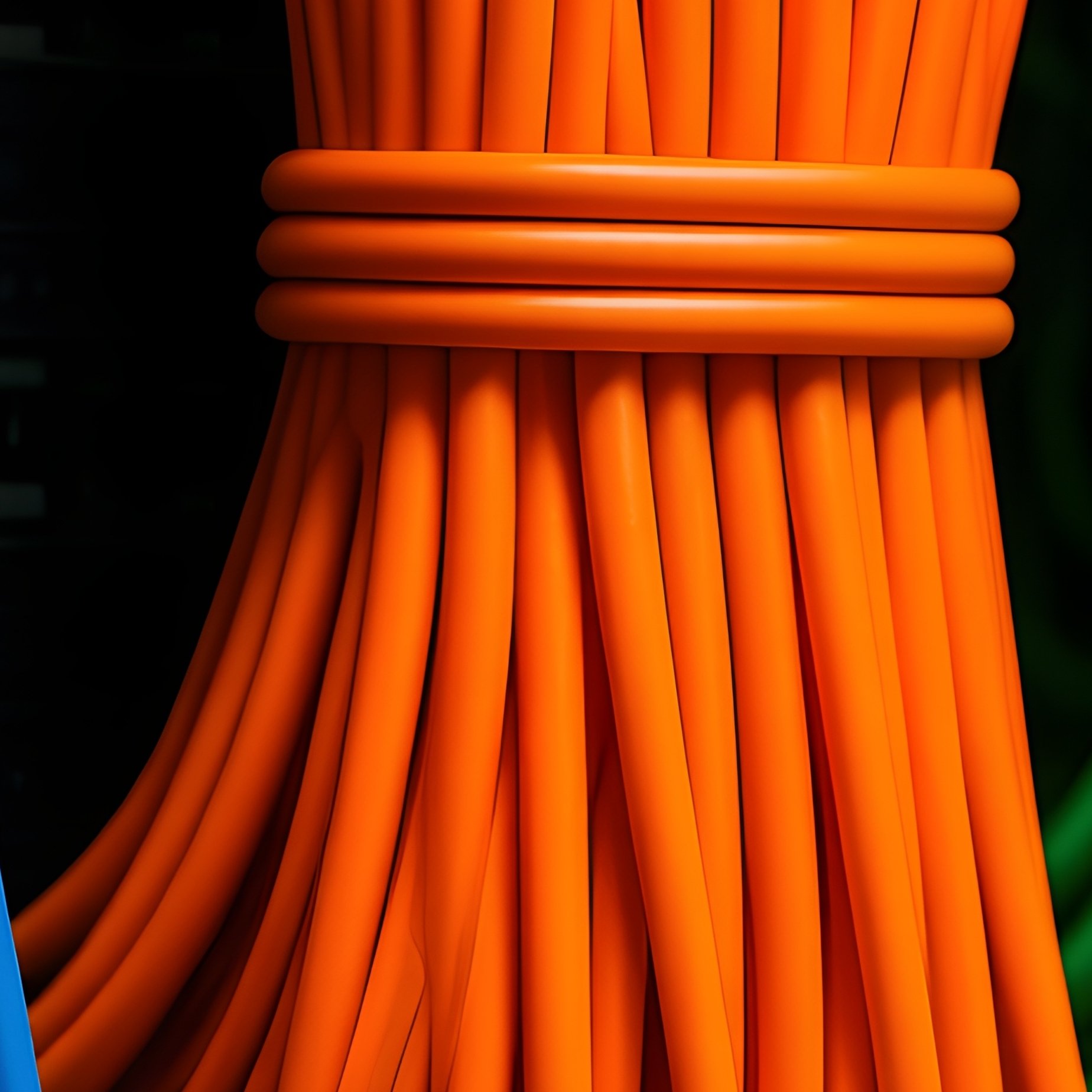 Organized Cables Color Coded Bundles - Full Resolution Quality Preview
