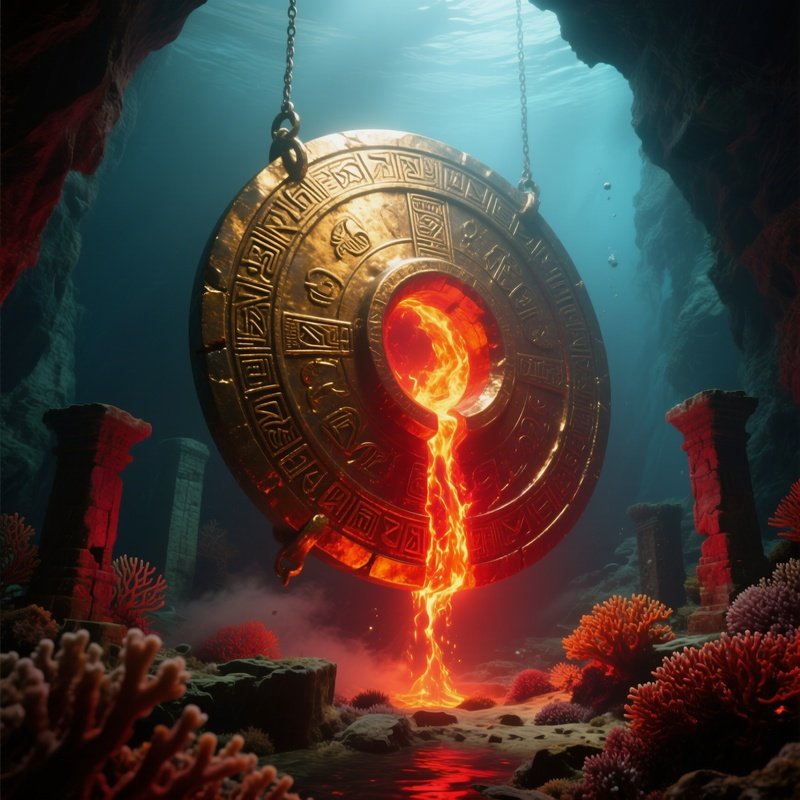 Orichalcum Atlantis Alloy Glowing With Internal Fire