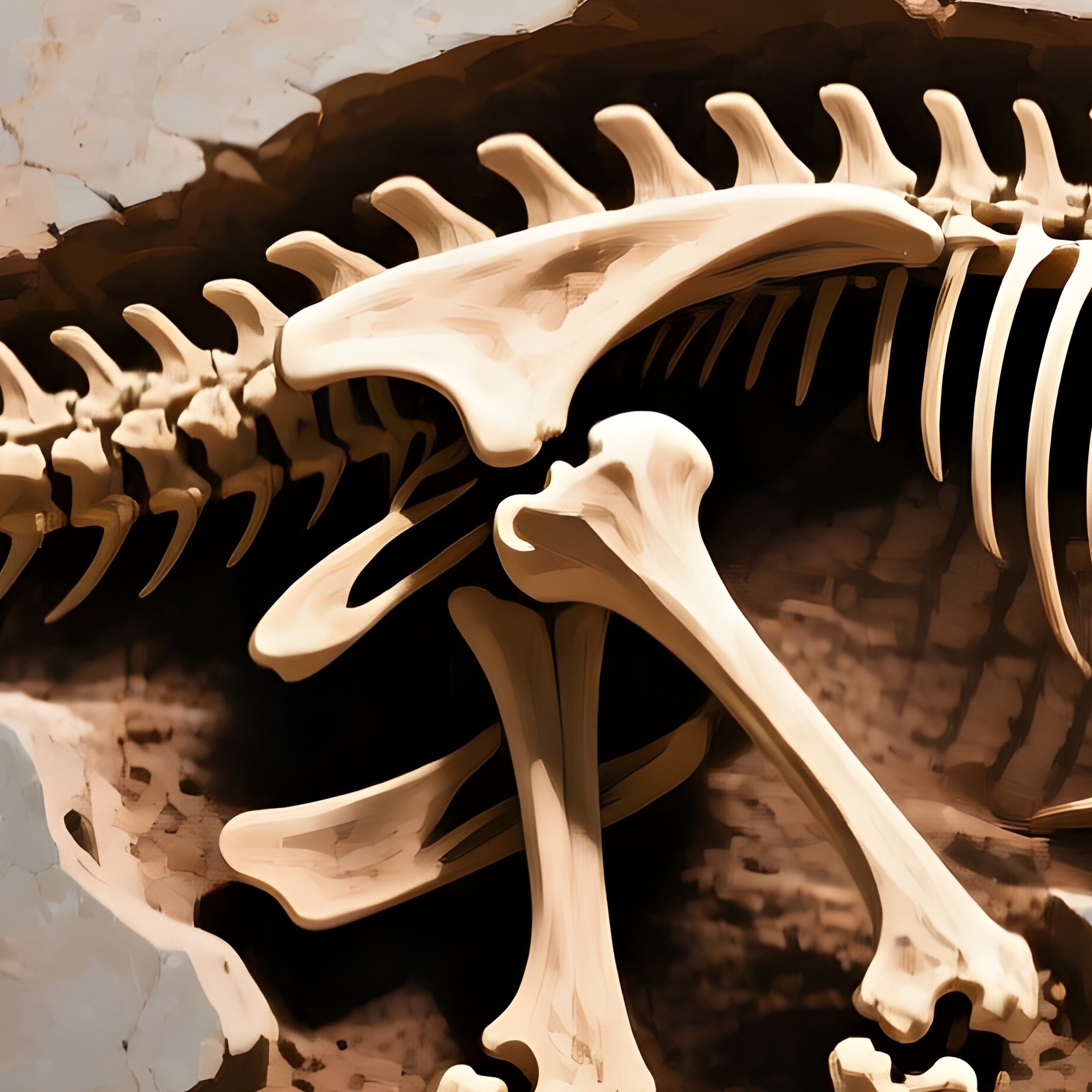 Ornithomimus Dinosaur Fossil - Full Resolution Quality Preview