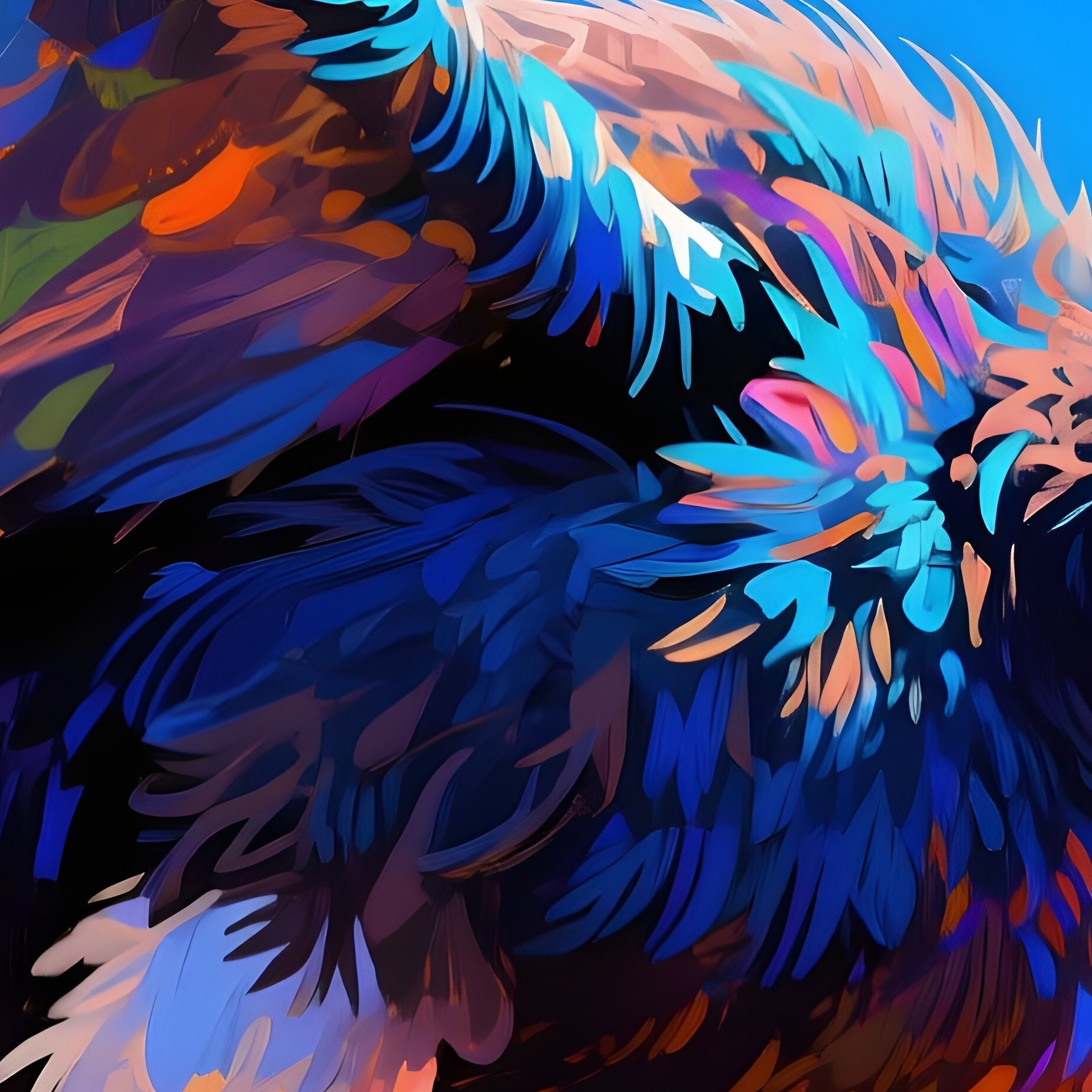 Ostrich-Calling-Out-Wings-Open-Digital - Full Resolution Quality Preview