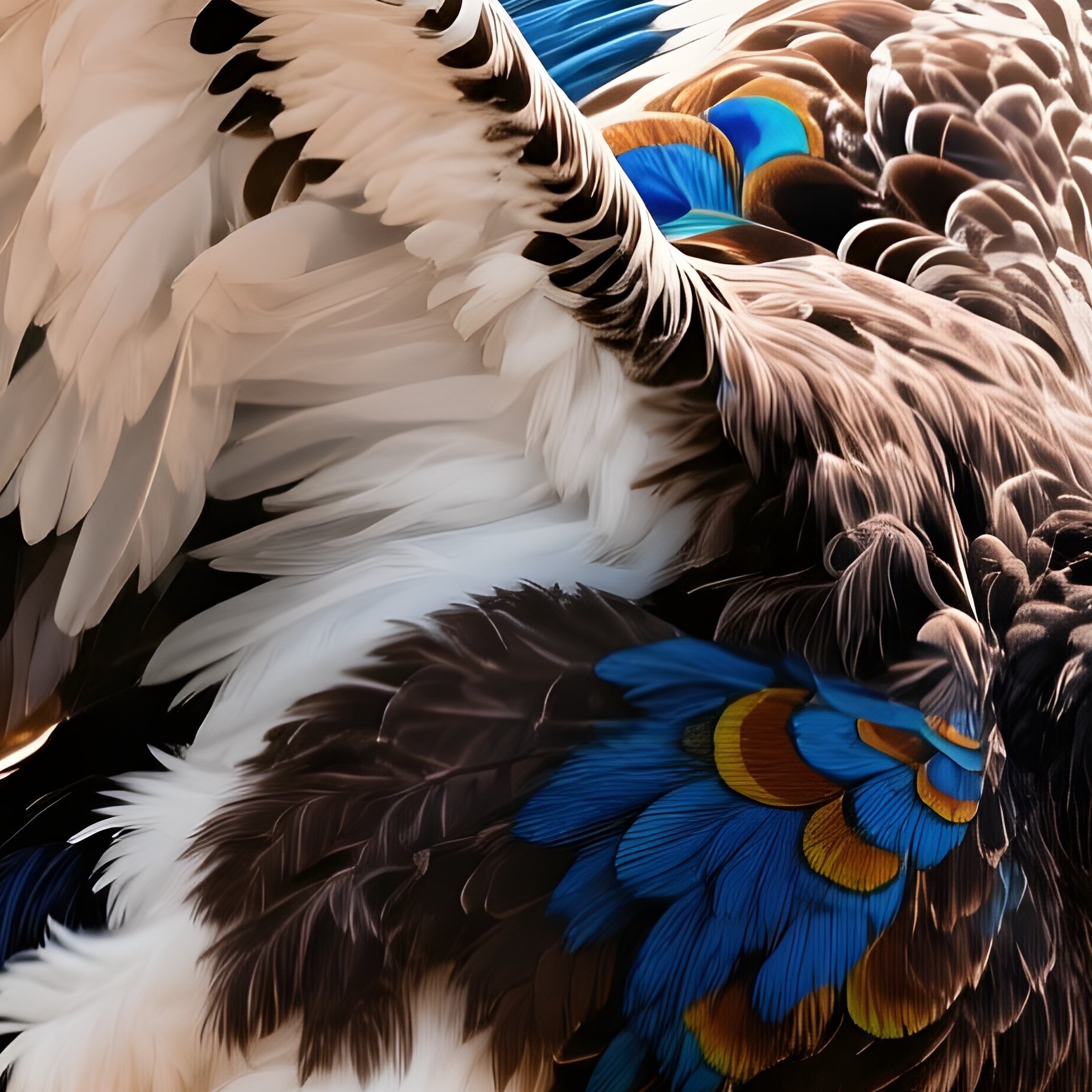 Ostrich Stretching Wings After Flight - Full Resolution Quality Preview