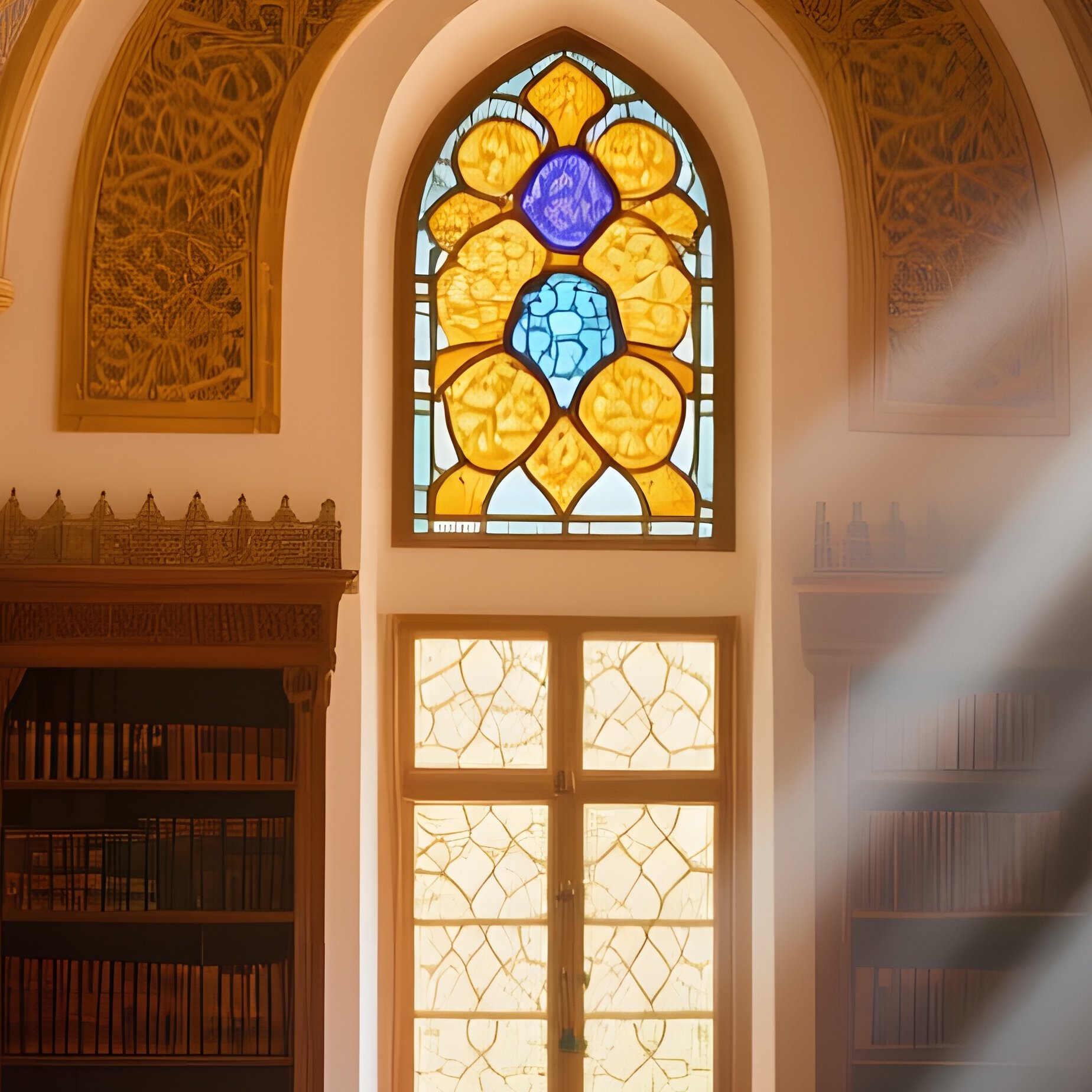Ottoman Library Interior - Full Resolution Quality Preview