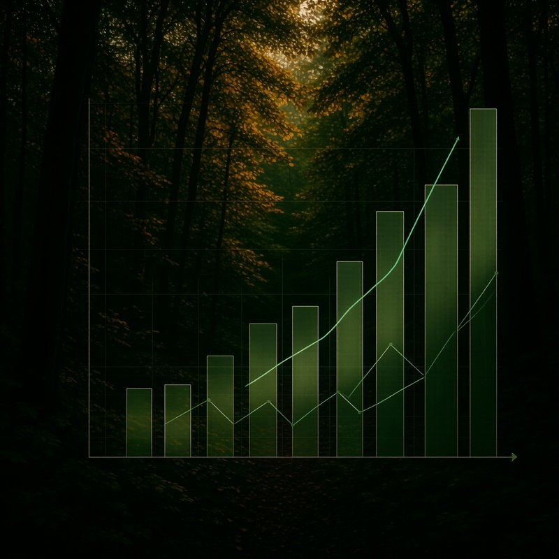 Overlay Of A Bar Graph On A Natural Background Data Visualization