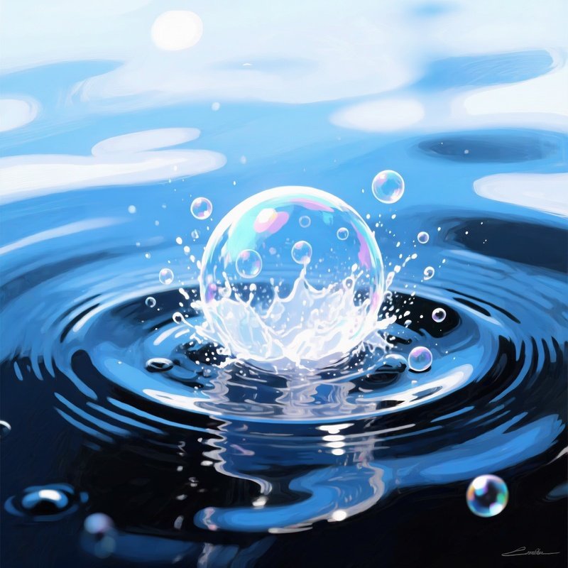 Oxygen Bubble Explosion Digital Art