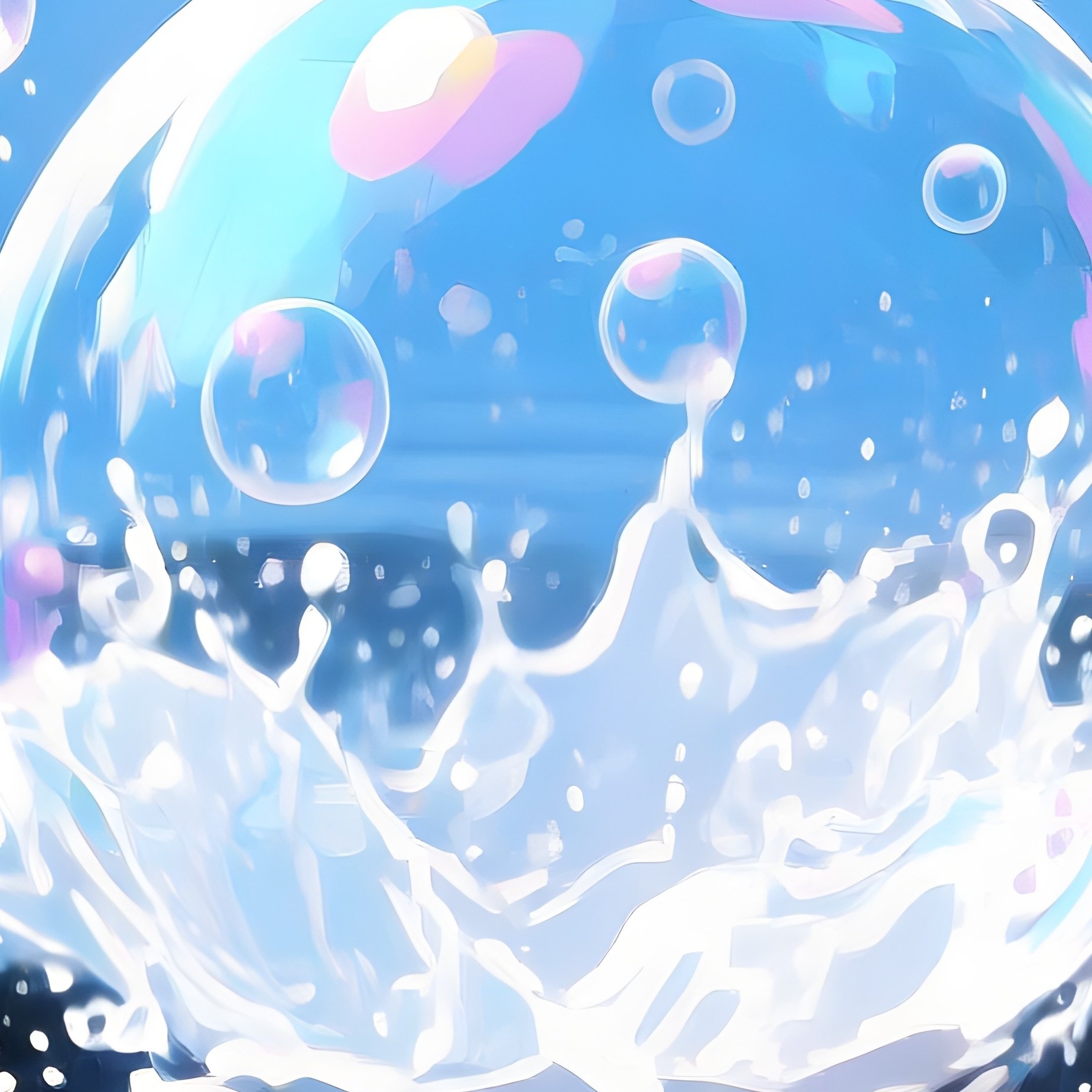 Oxygen Bubble Explosion Digital Art - Full Resolution Quality Preview