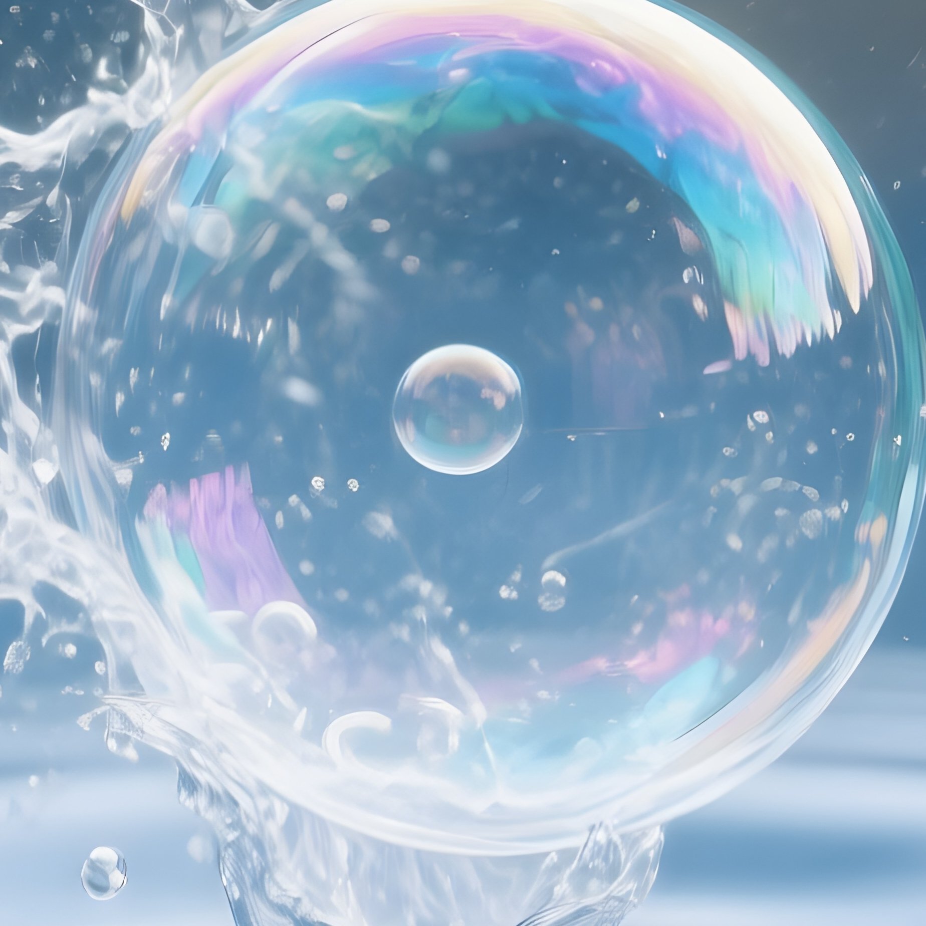 Oxygen Bubble Explosion Still Life - Full Resolution Quality Preview