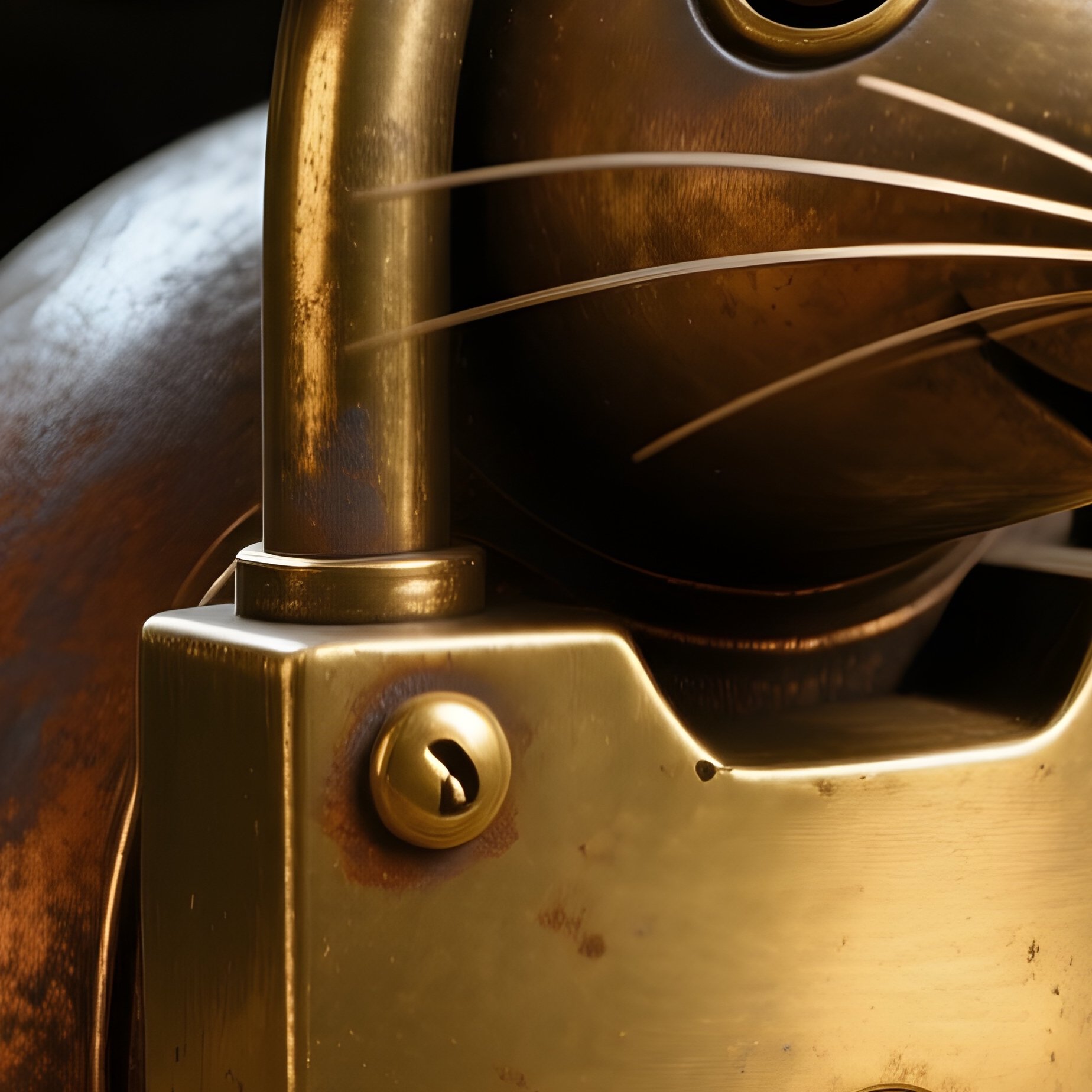 Padlock Heavy Mouse Brass Padlock - Full Resolution Quality Preview