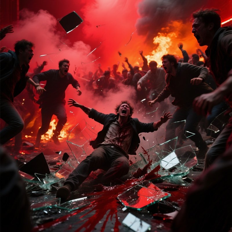 Panik Rote Farbe Verlust Drama