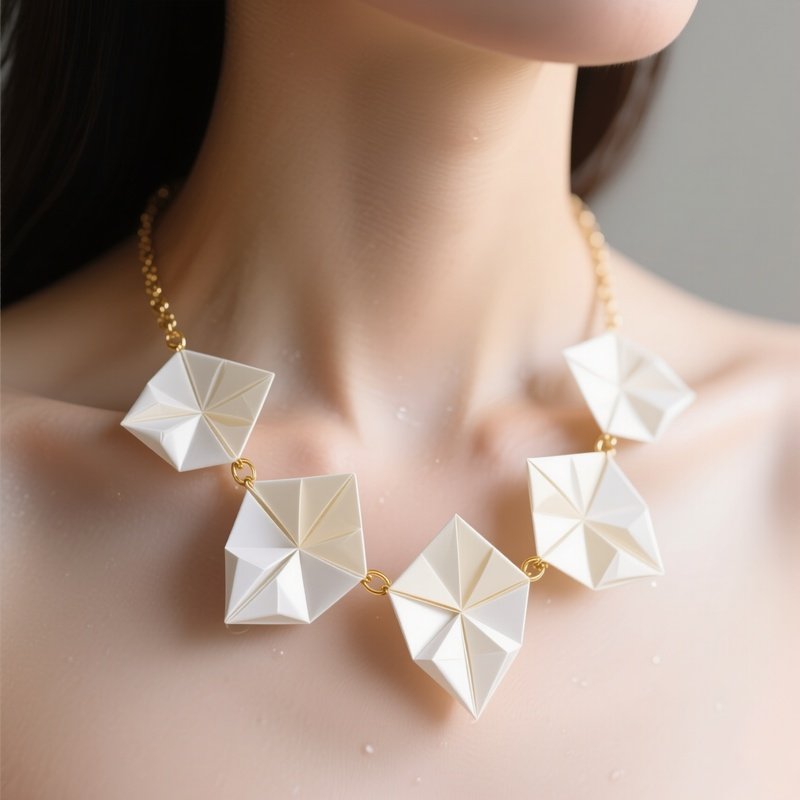 Paper Jewelry Origami Necklace