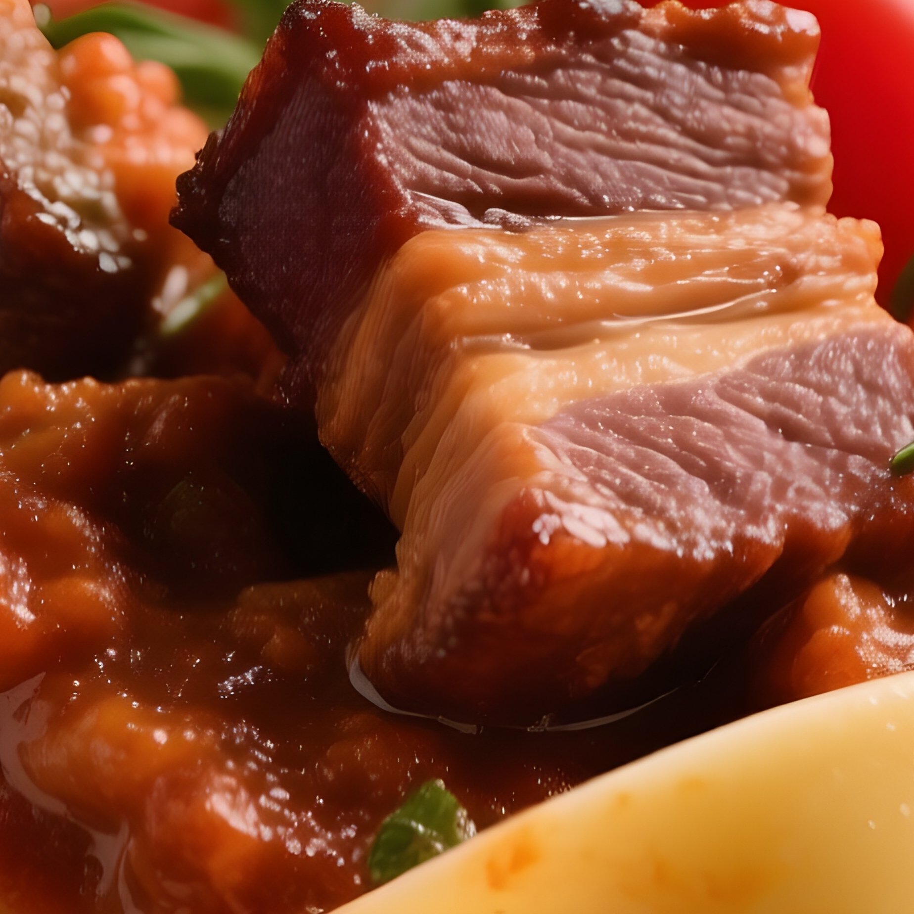 Pappardelle Al Cinghiale Featuring Wide Pasta Ribbons With Slow Braised Wild Boar Ragù, Red Wine, Tomato, And Herbs - Full Resolution Quality Preview