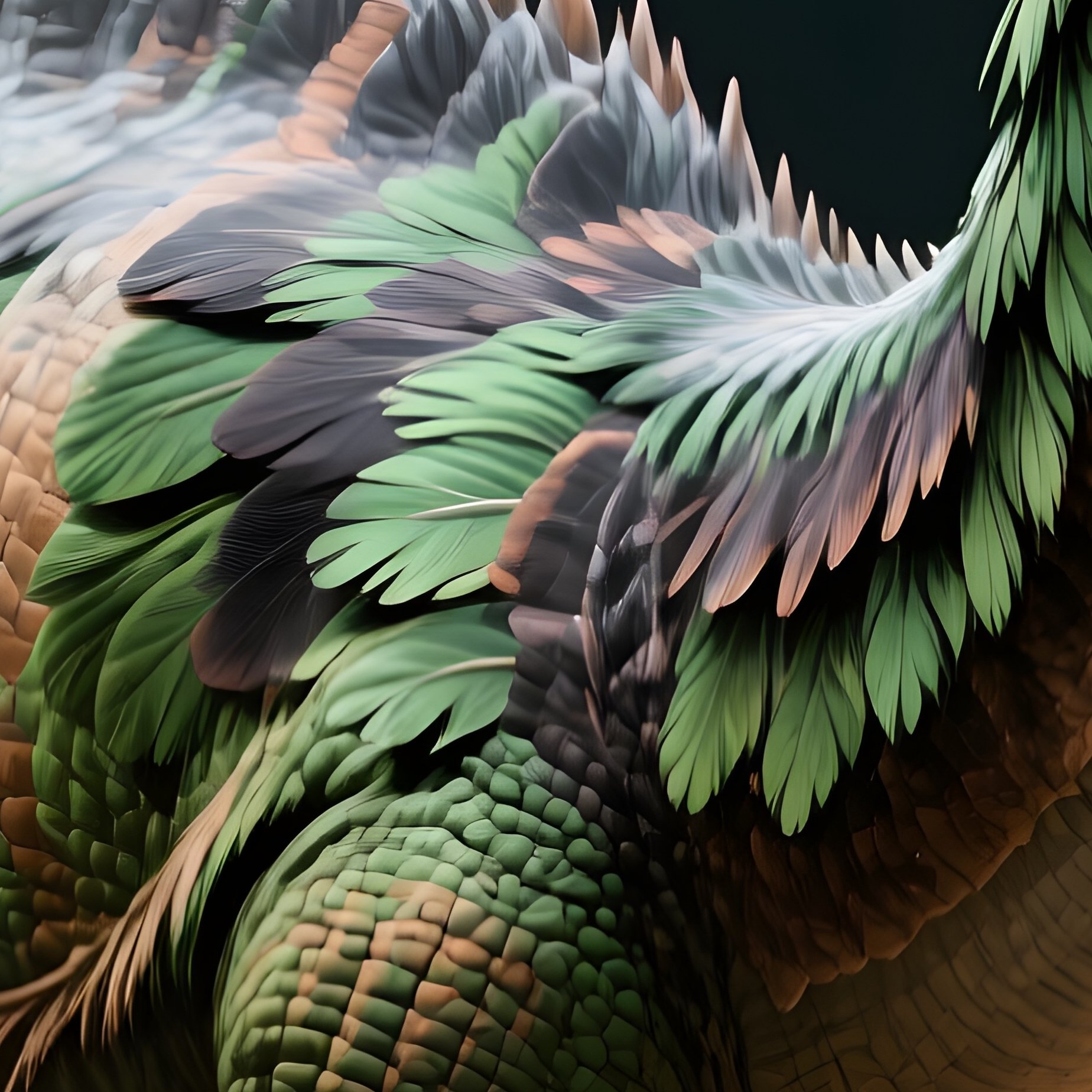 Parasaurolophus Dinosaur Rendering - Full Resolution Quality Preview