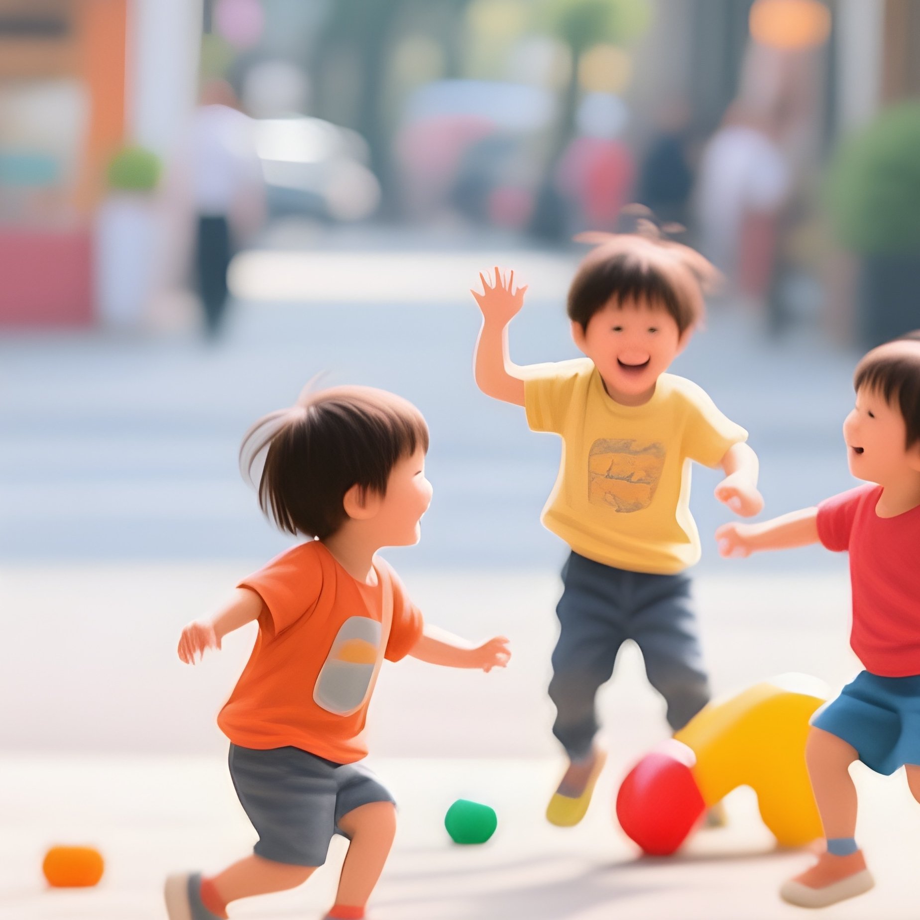 Parents Cafe Kids Playing - Full Resolution Quality Preview