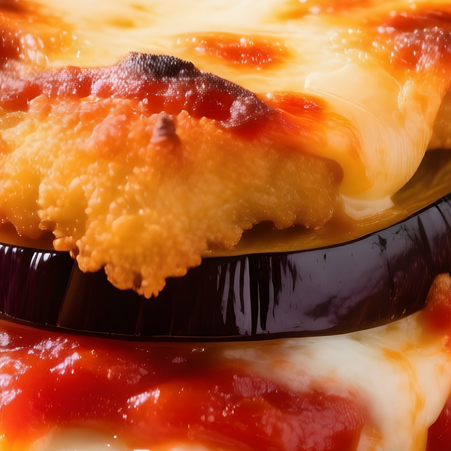 Parmigiana Di Melanzane Layers Of Fried Eggplant Tomato Sauce And Mozzarella Baked Until Bubbly And Browned - Full Resolution Quality Preview