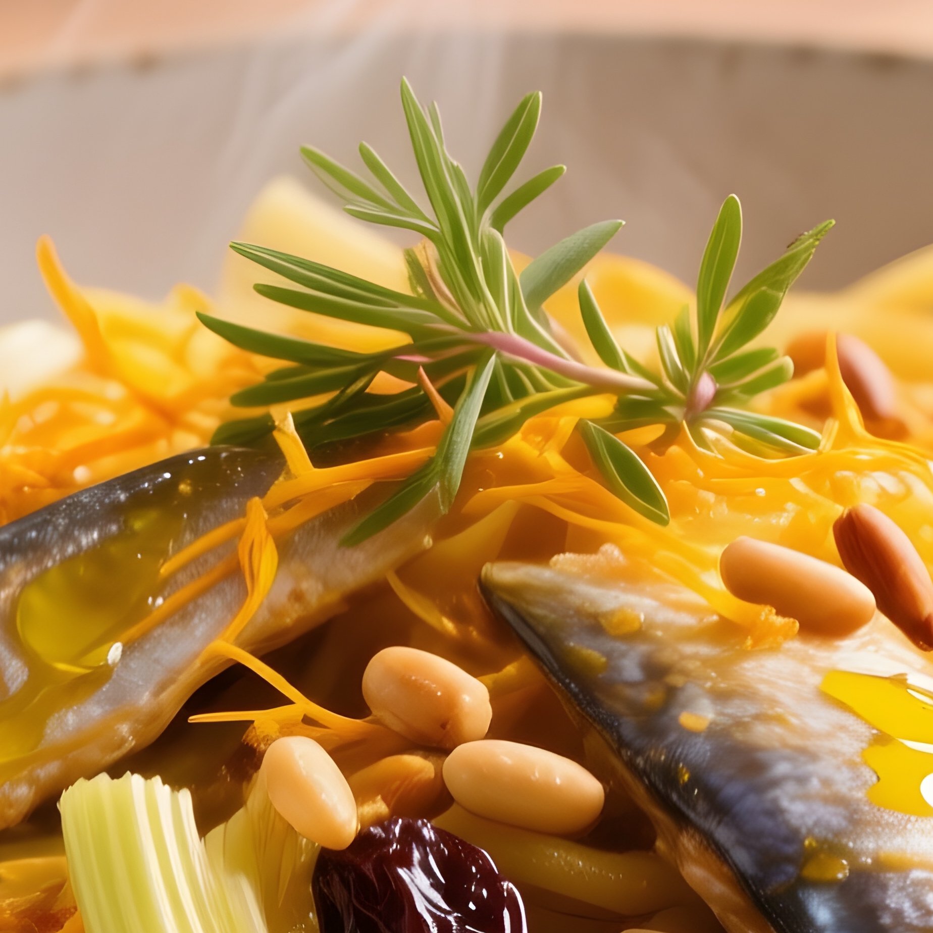 Pasta Con Sarde Italian Dish - Full Resolution Quality Preview