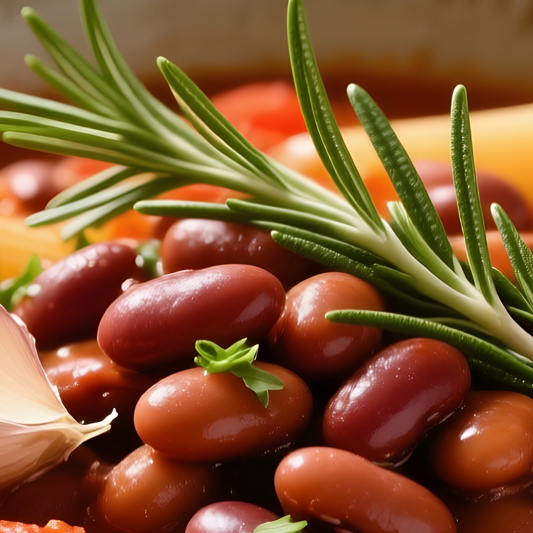 Pasta E Fagioli Short Pasta Borlotti Beans Tomato Garlic Rosemary - Full Resolution Quality Preview