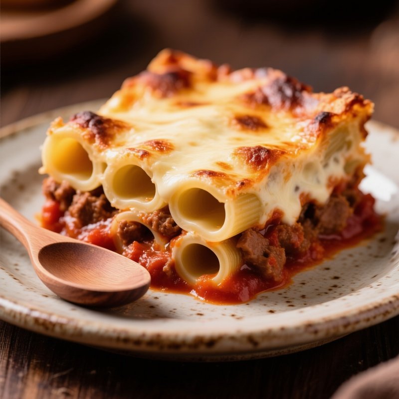 Pastitsio Baked Pasta Slice