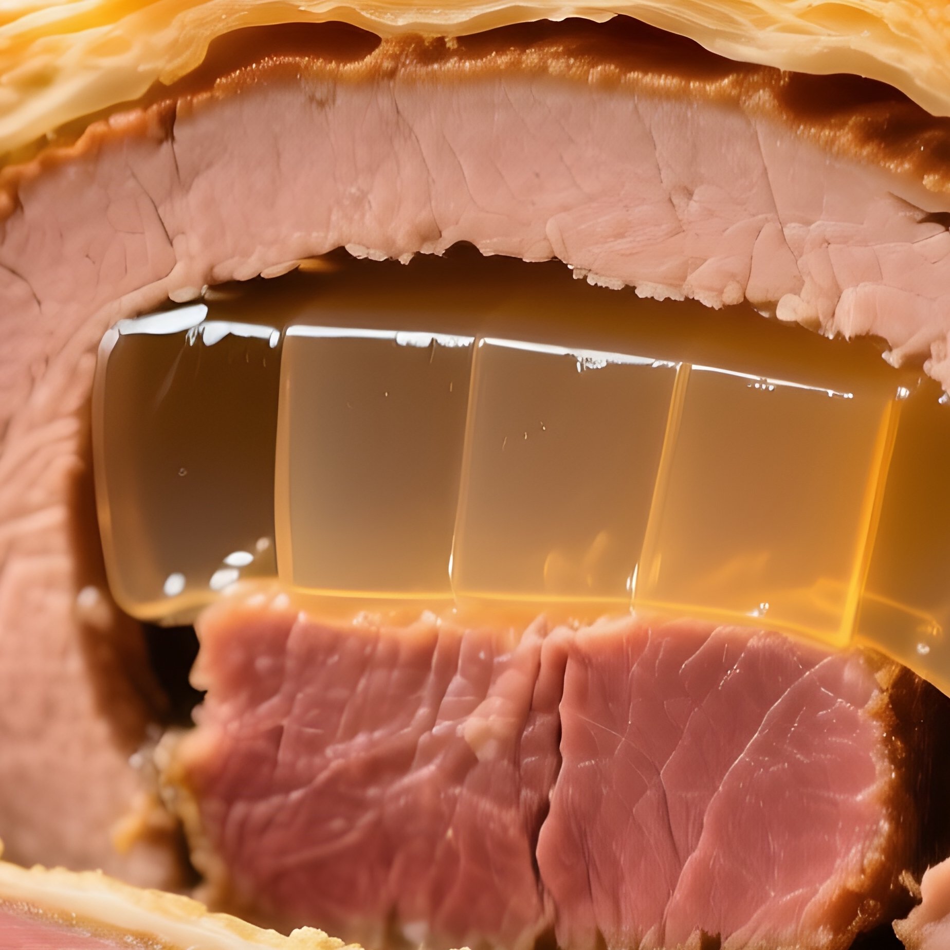 Pate En Croute Slice With Meat And Aspic - Full Resolution Quality Preview