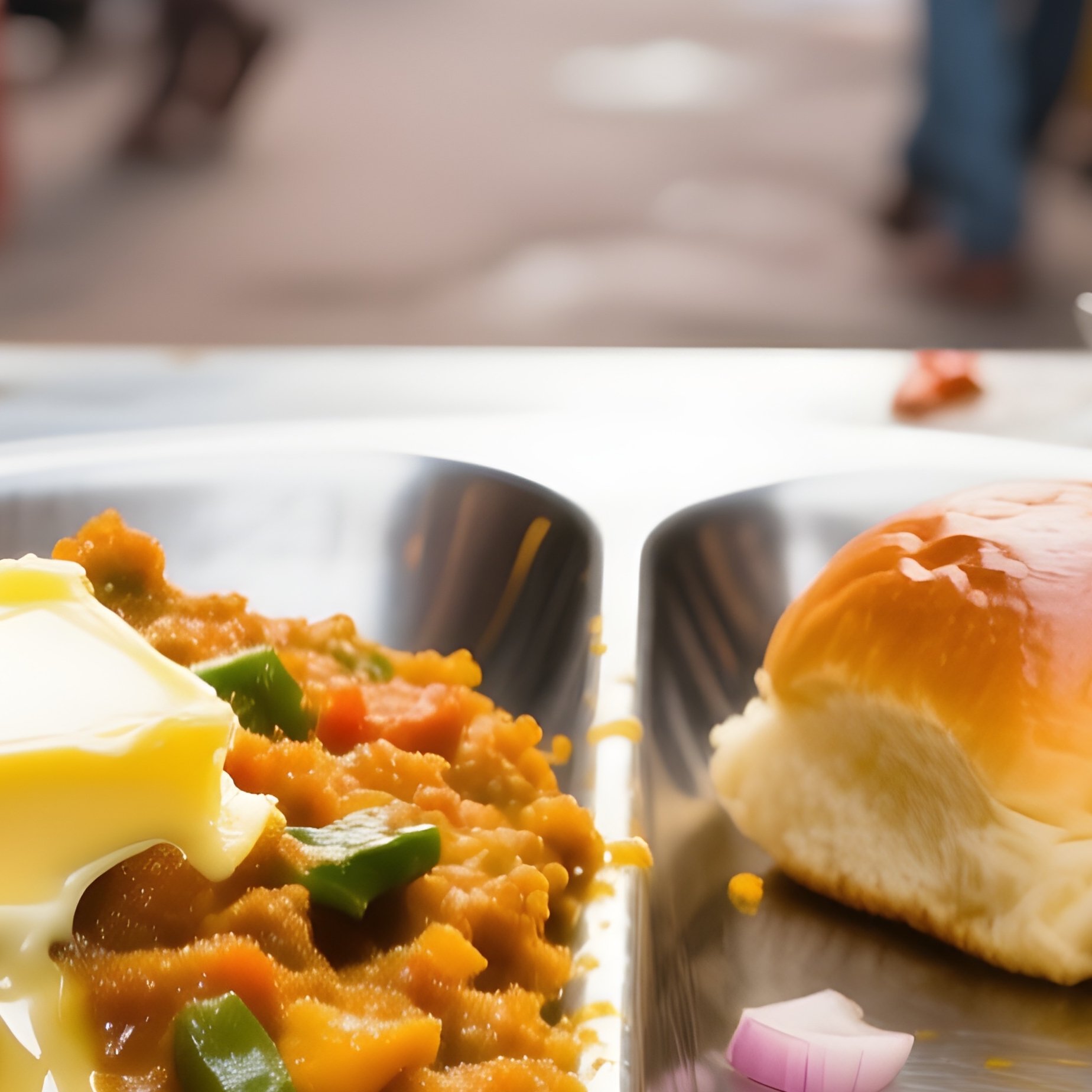 Pav Bhaji Street Food - Full Resolution Quality Preview