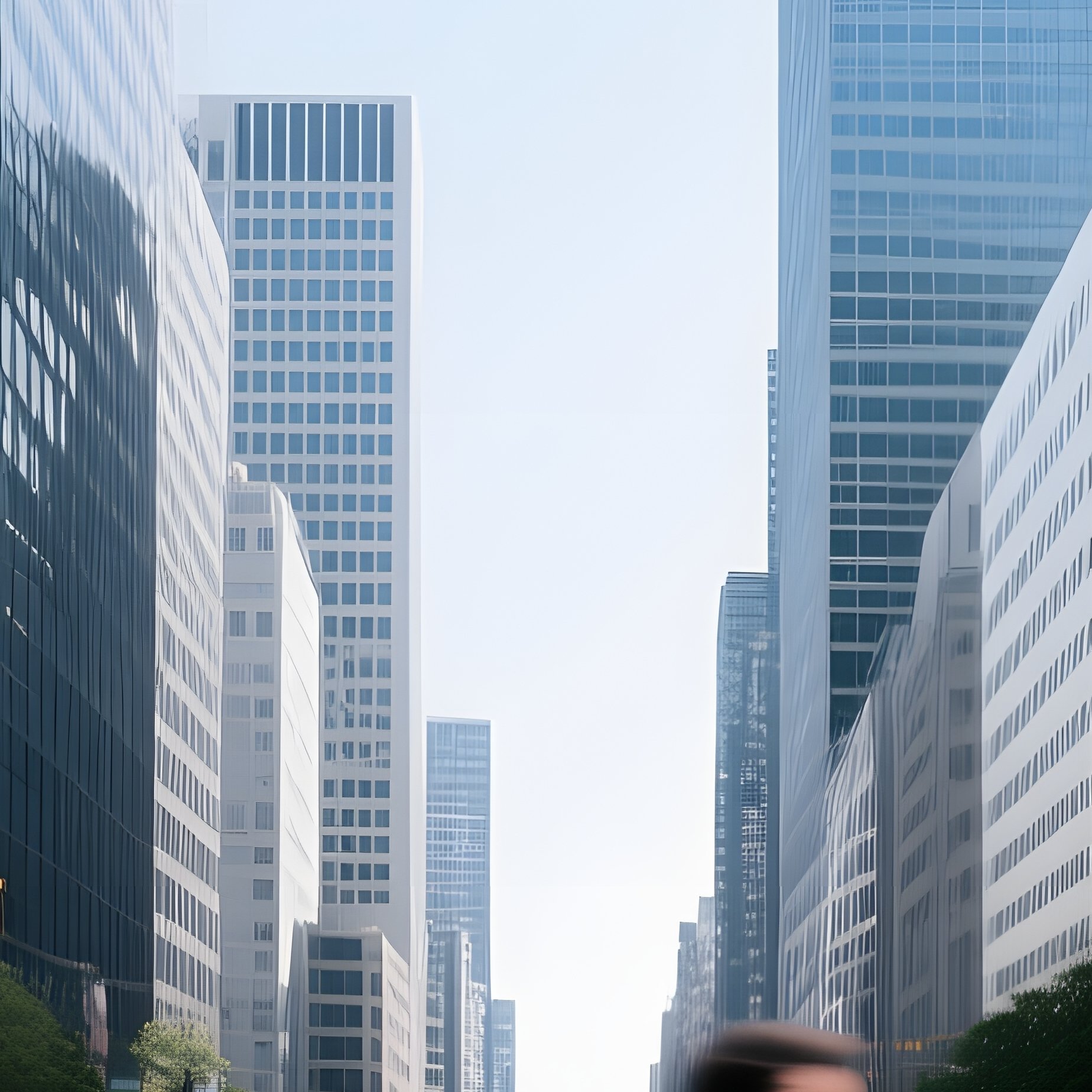 People Crossing A Busy City Street Urban Cityscape - Full Resolution Quality Preview