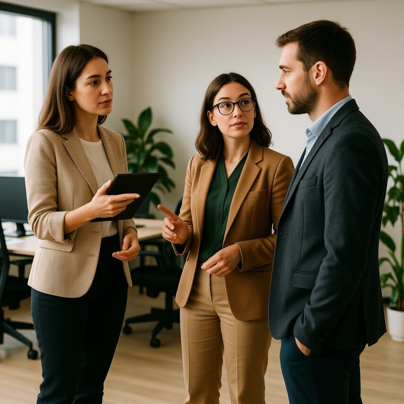 People In An Office Setting Office Collaboration
