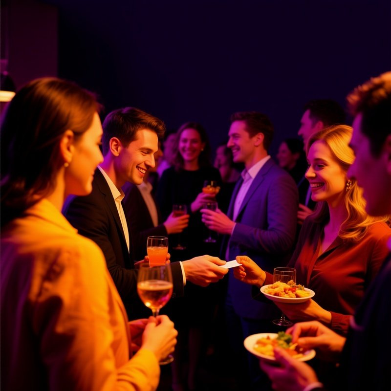 People Networking At Event Party
