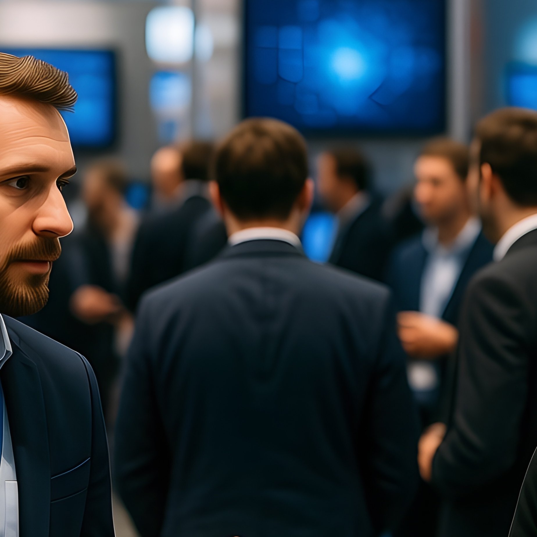 People Networking At Event Tech Expo - Full Resolution Quality Preview