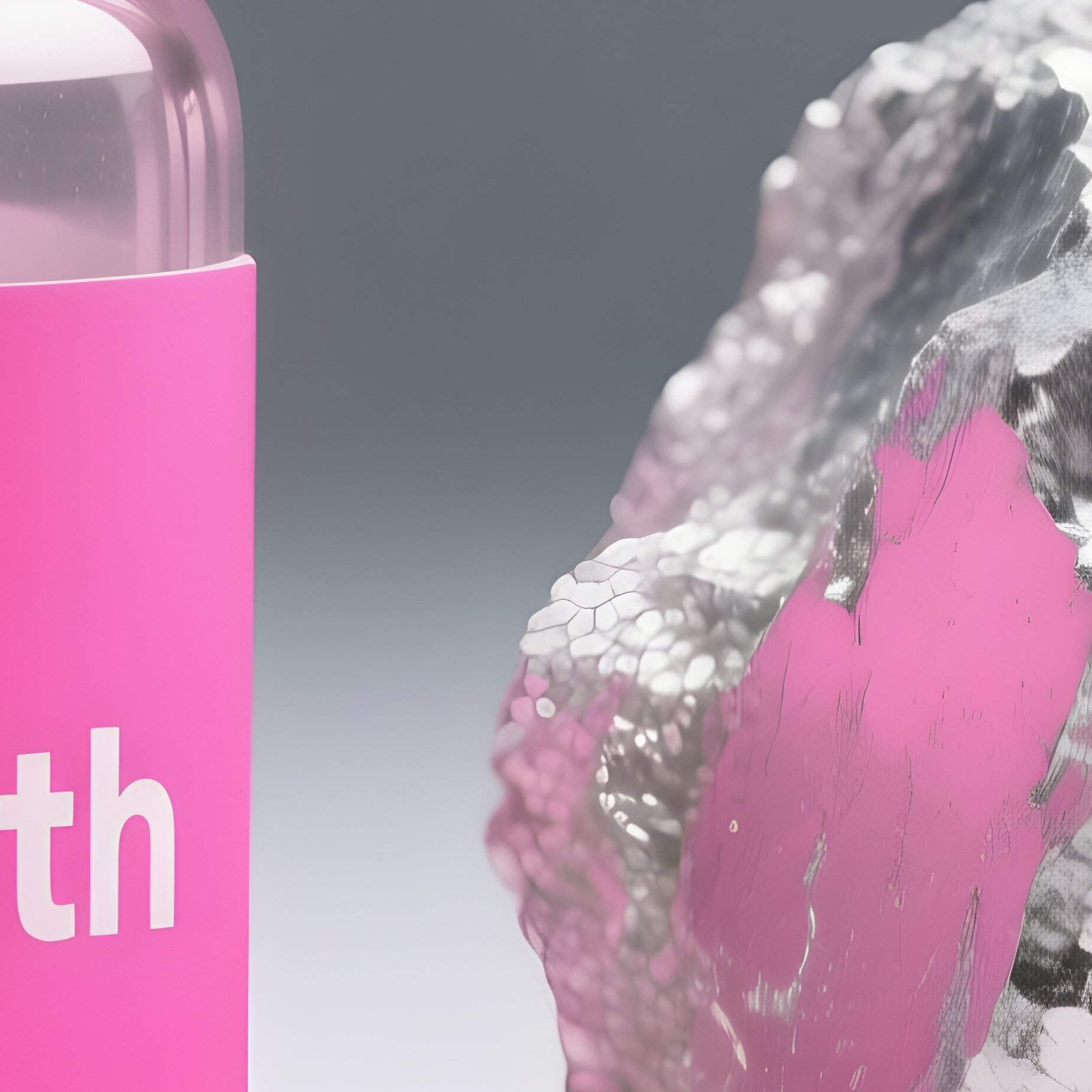 Pepto Bismol Pink Medicine Vs Bismuth Metal - Full Resolution Quality Preview