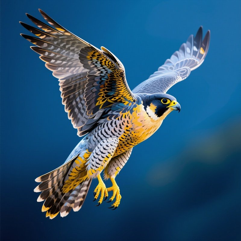 Peregrine Falcon Artistic Portrait