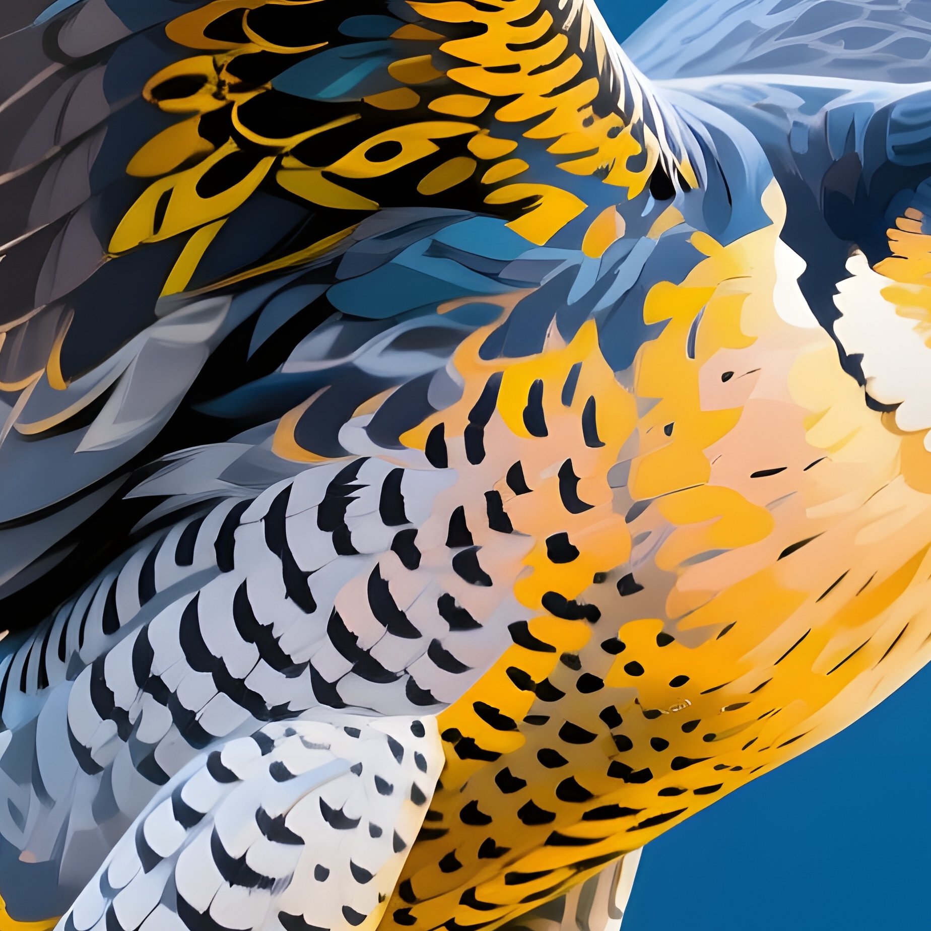 Peregrine Falcon Artistic Portrait - Full Resolution Quality Preview