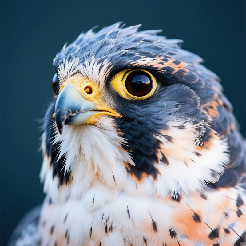 Peregrine Falcon Curious Head