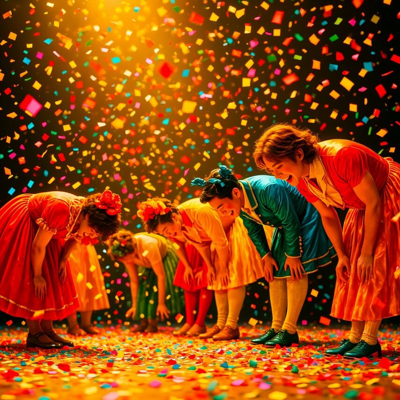 Performers Bowing Confetti