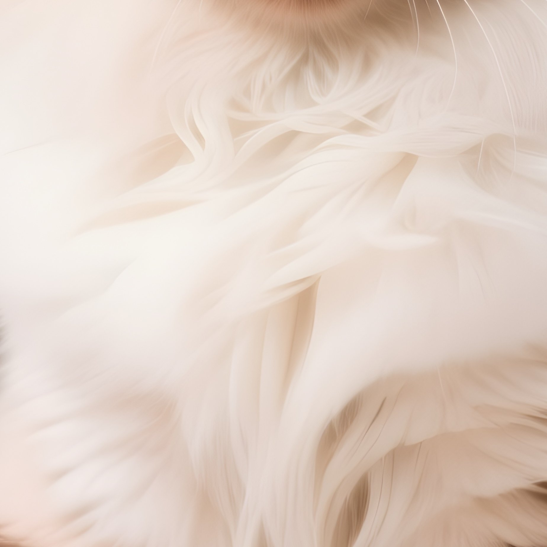 Persian Cat Sitting With Tail Wrapped Around Paws - Full Resolution Quality Preview